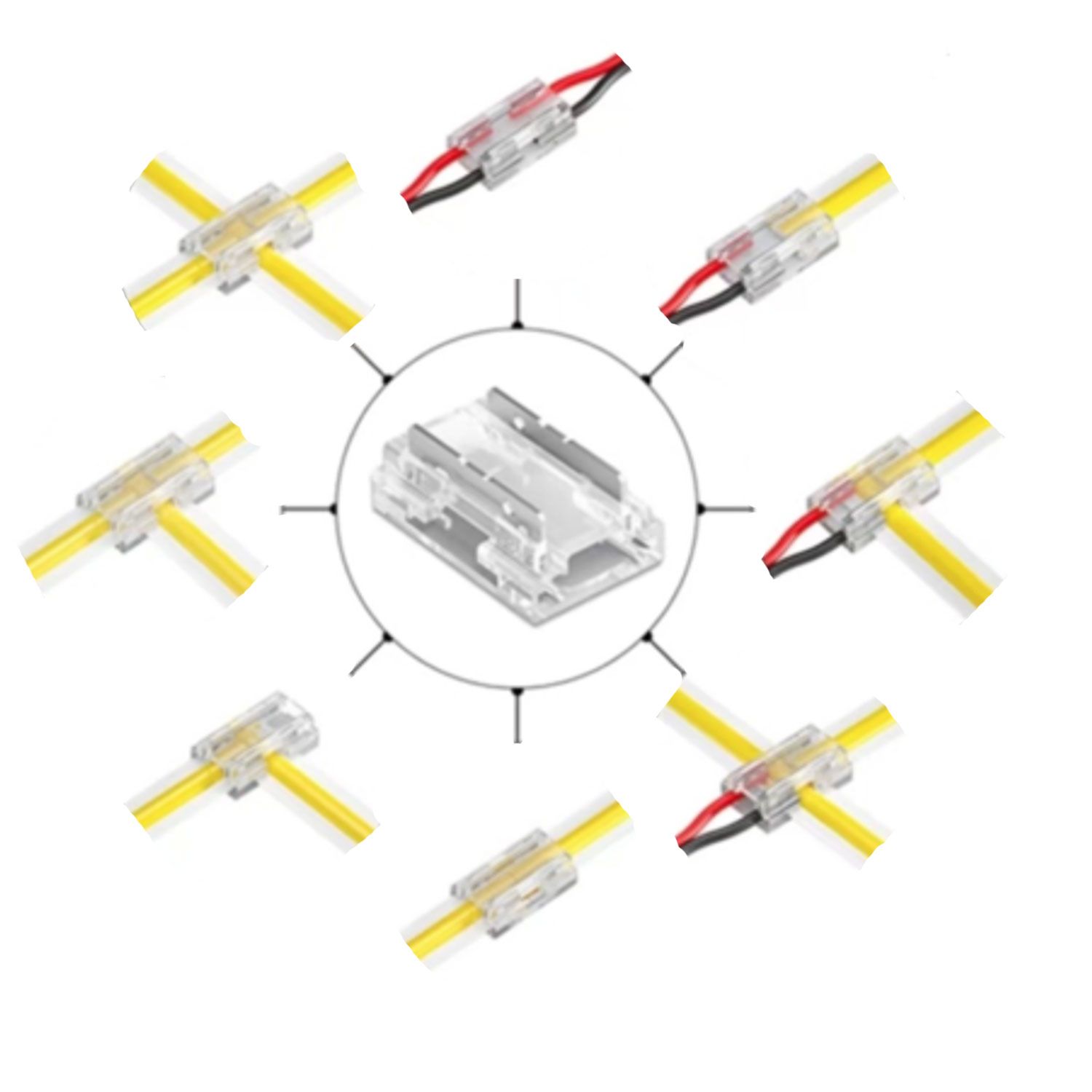 ISOLED Kontakt-Verbinder Multi (max. 5A) K3-208 für 2-pol. IP20 Flexstripes mit Breite 8mm - 2