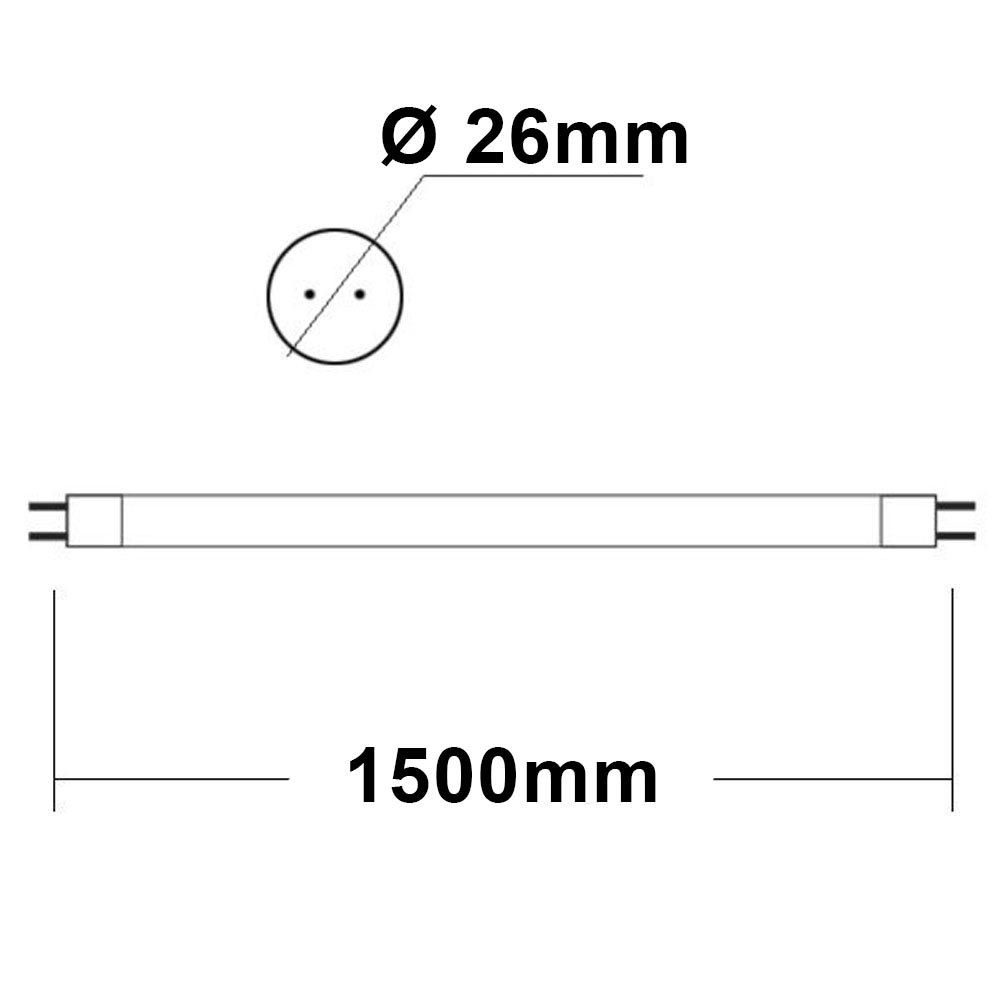 ISOLED T8 LED Röhre Nano+, 150cm, 22W, warmweiß - 3