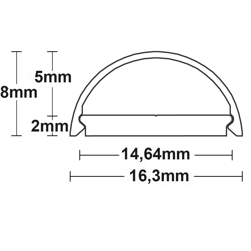 ISOLED Abdeckung COVER69 opal/satiniert 145cm für T5/T8 Umrüstplatine - 3