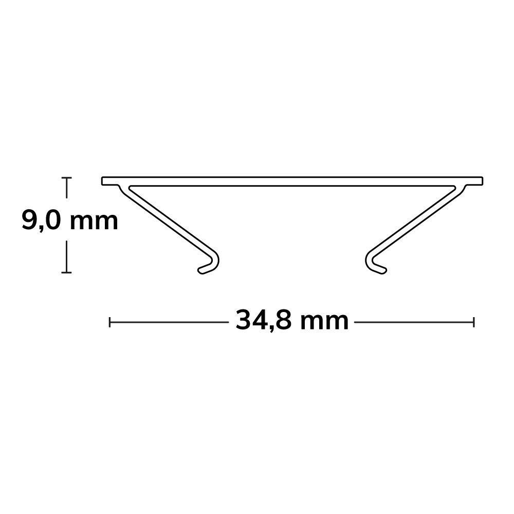 ISOLED Abdeckung COVER46 weiß/matt 200cm für Profil CORNER12 BORDERLESS - 2