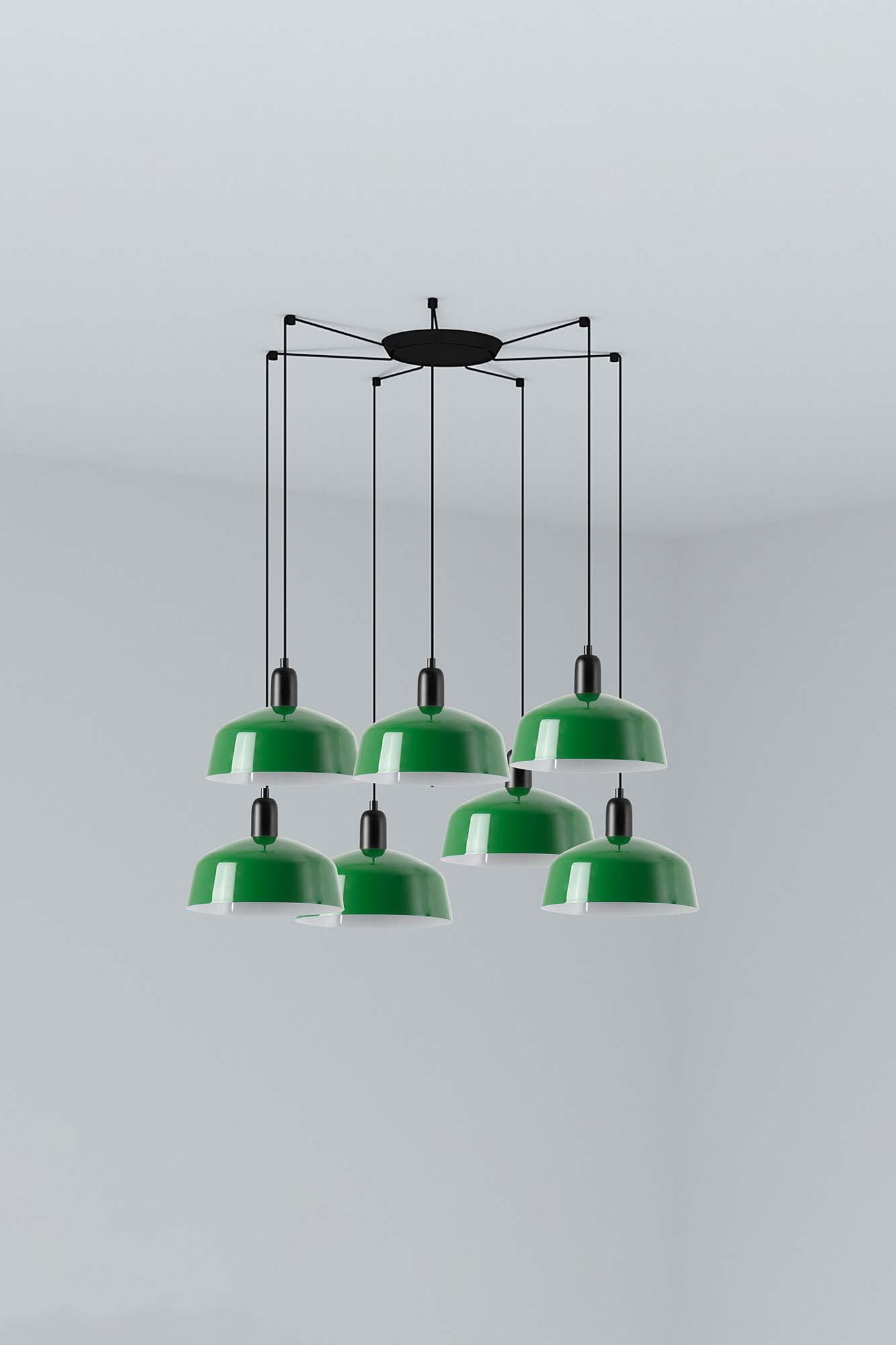 Faro TATAWIN M Metall 7L Pendelleuchte grün - 1