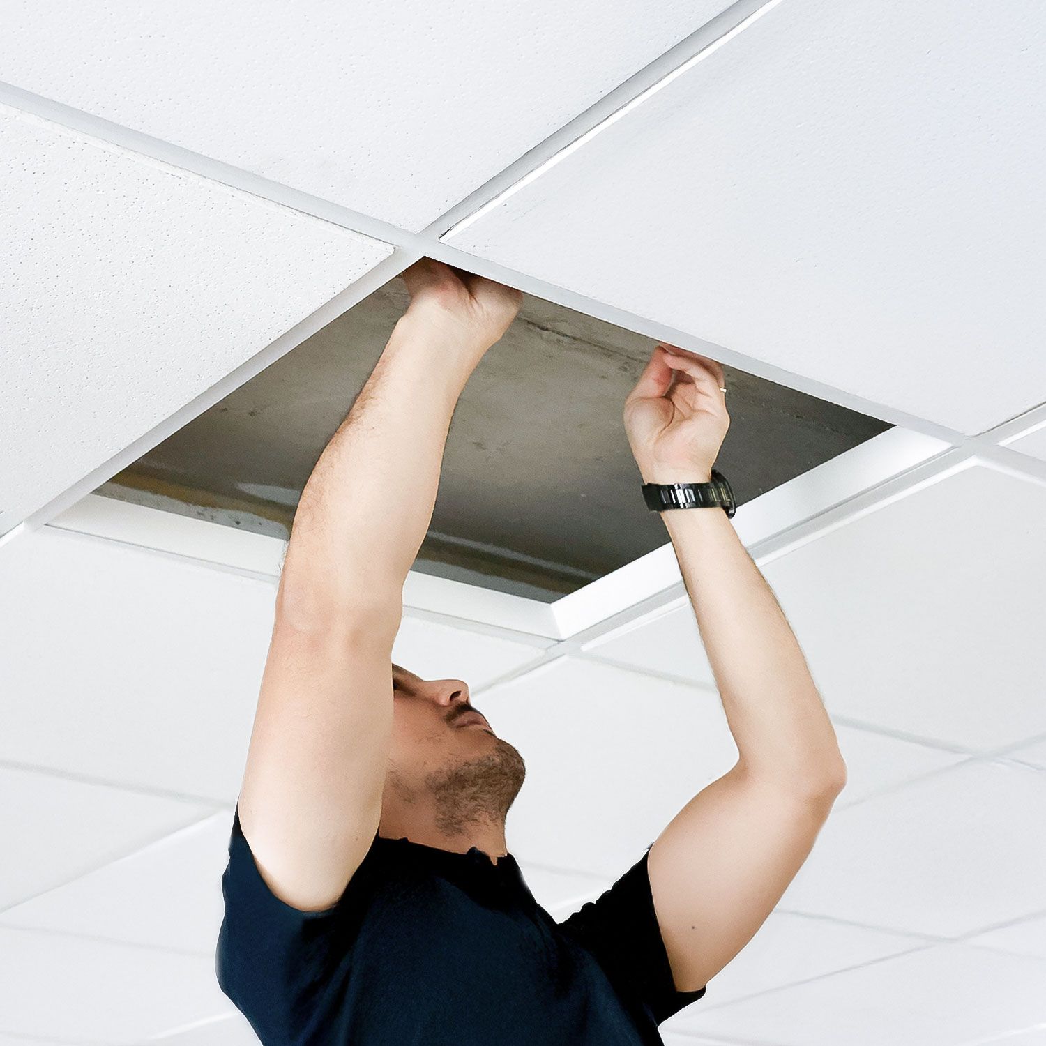 ISOLED Einlegerahmen rückversetzt weiß RAL 9016 für LED Panel 625x625 - 8