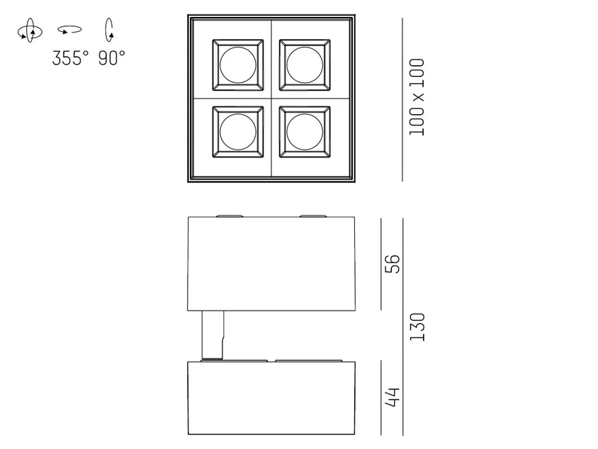 Molto Luce GRID TURN SD (schwarz weiß) - 2