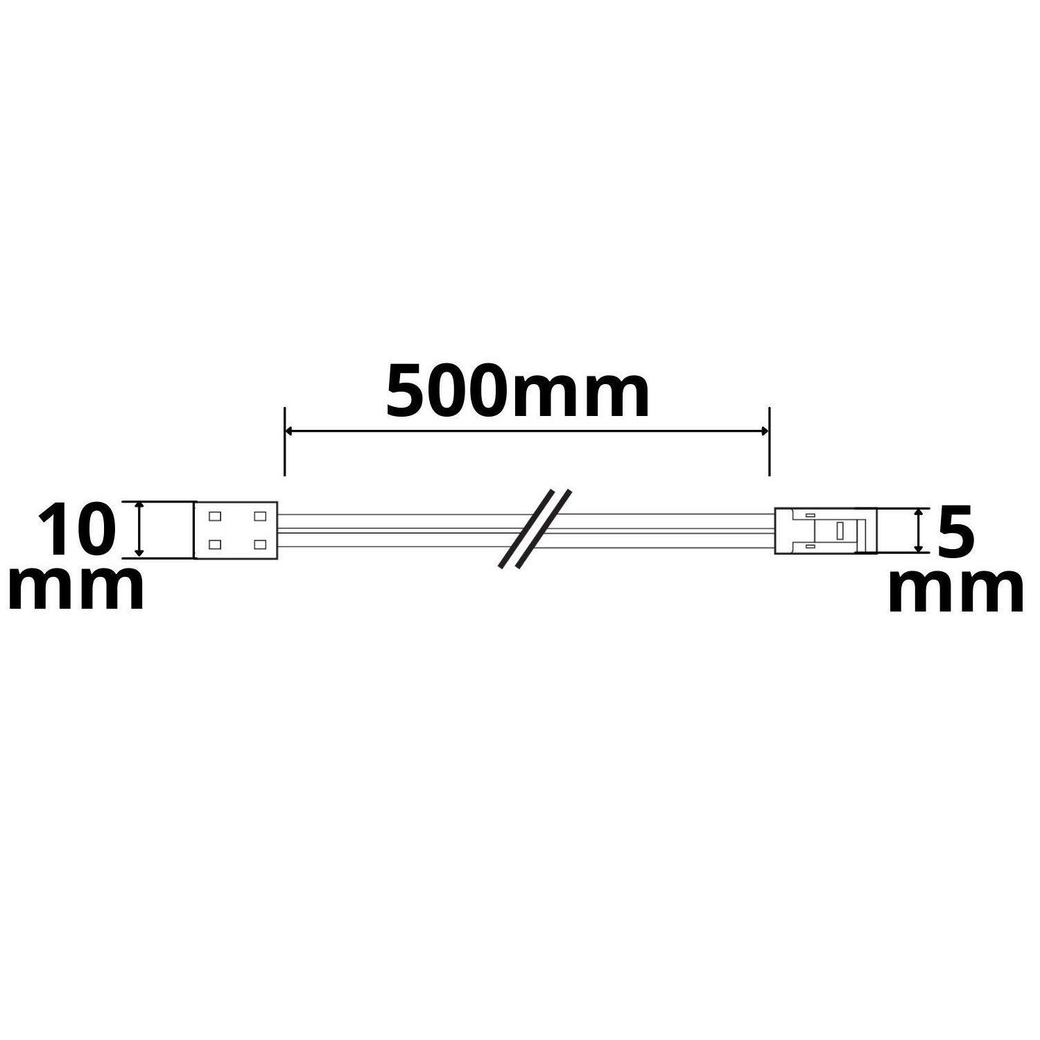 ISOLED MiniAMP male-Stecker zu Kontakt-Kabelanschluss (max. 3A) K2-28 für 2-pol IP20 Stripes mit Breite 8mm - 2