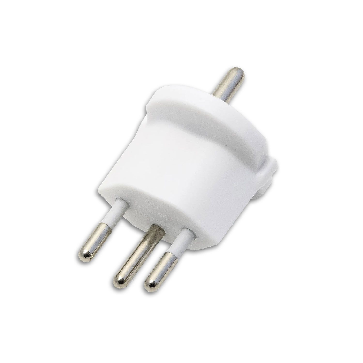 ISOLED Fixadapter CH Typ 12 auf Schuko CEE 7/7, weiß, nicht demontierbar, 10A - 1