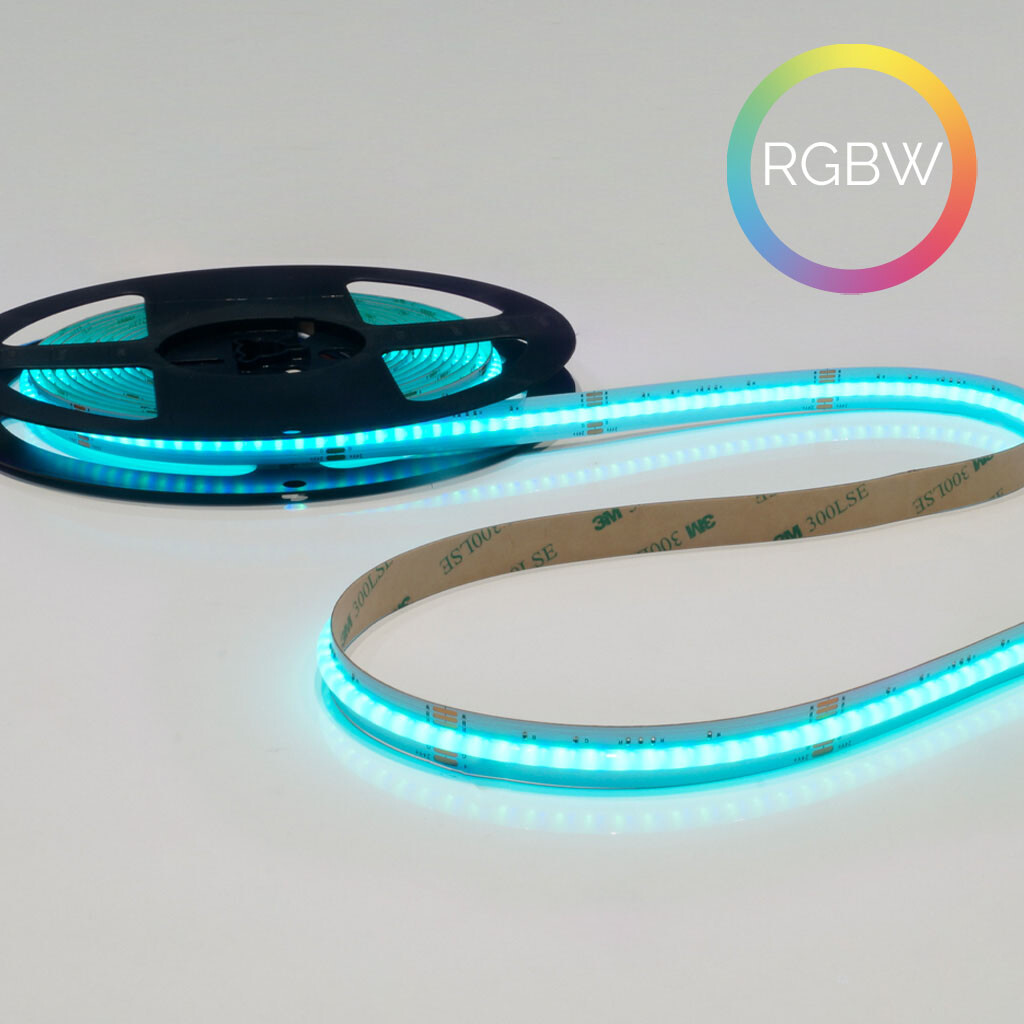 Emilum Flex COB RGBW LED-Streifen 24V, 18W, RGBW/3000K, CRI90, 784LED, IP20, 12mm - Produktbild 1