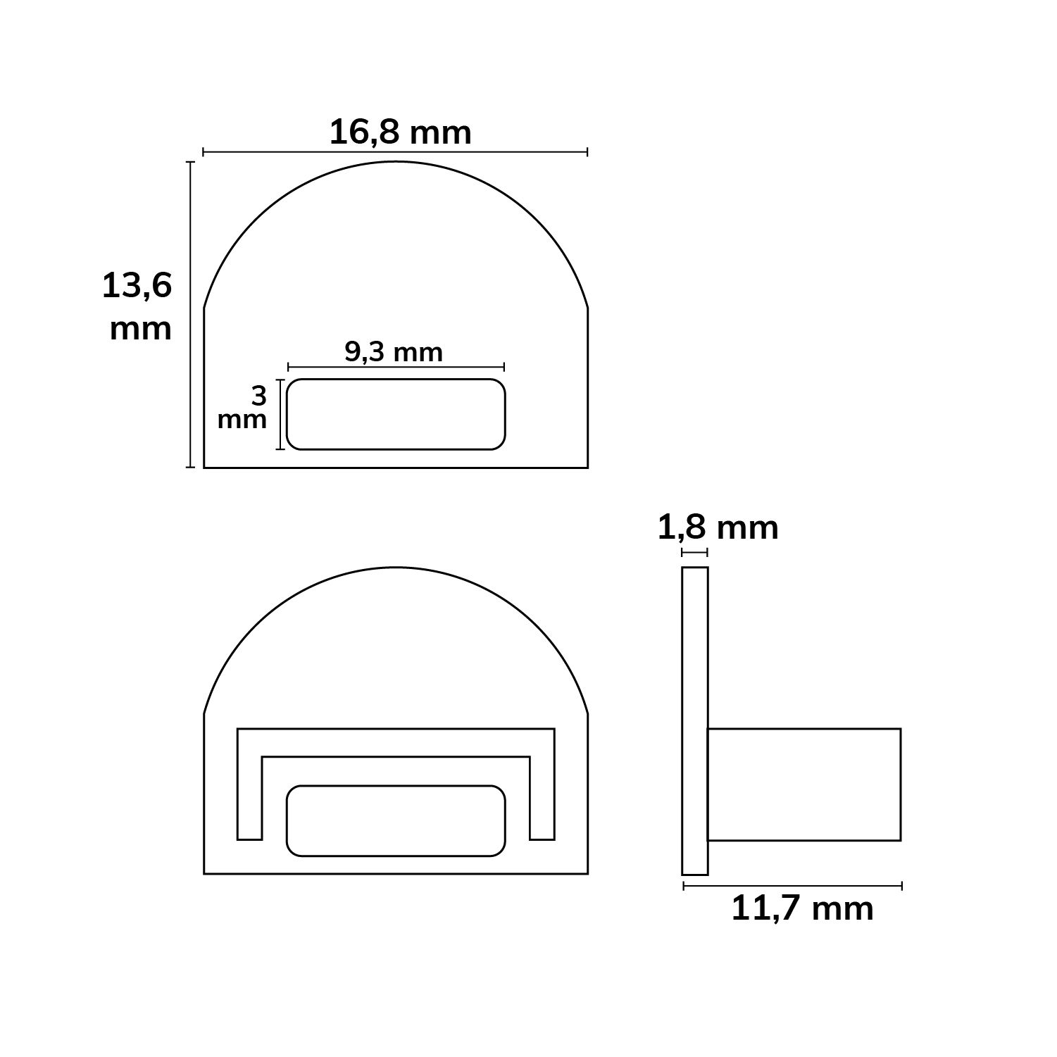 ISOLED Endkappe EC38 für SURF12 BORDERLESS FLAT mit COVER5, mit Kabeldurchführung - 2