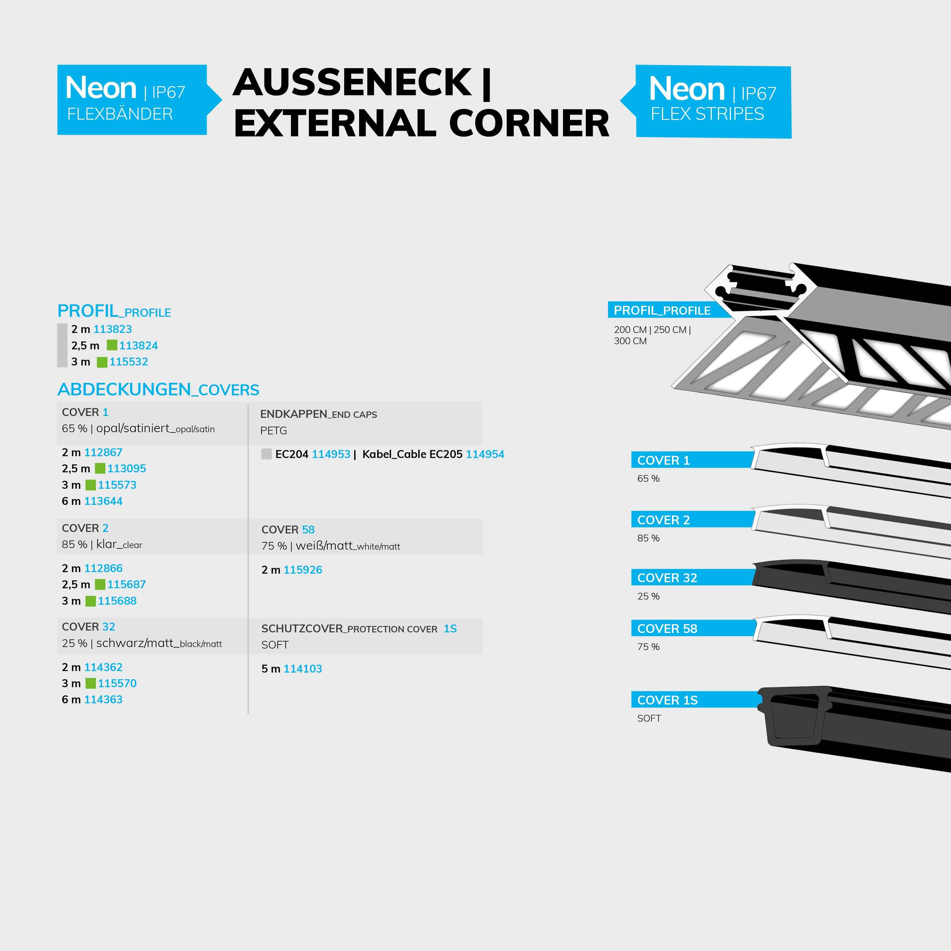 ISOLED LED Fliesenprofil Ausseneck, 250cm - 4