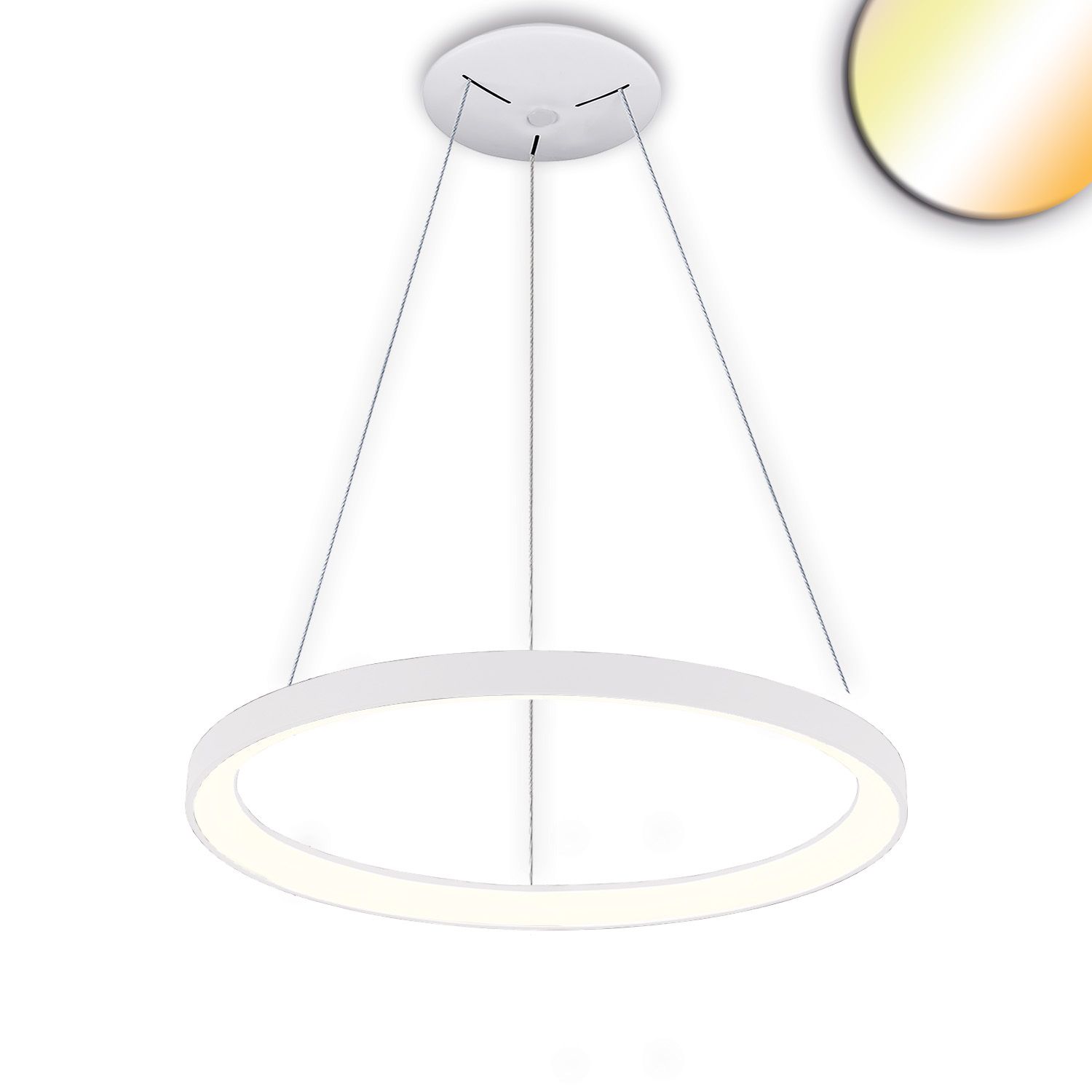 ISOLED LED Hängeleuchte Orbit 580, weiß, 48W, rund, ColorSwitch 3000|3500|4000K, dimmbar - 1