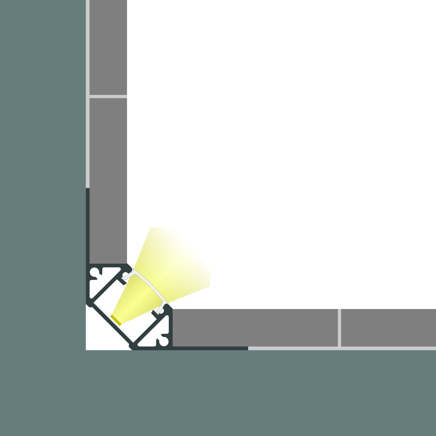 ISOLED LED Fliesenprofil Inneneck, 250cm - 5