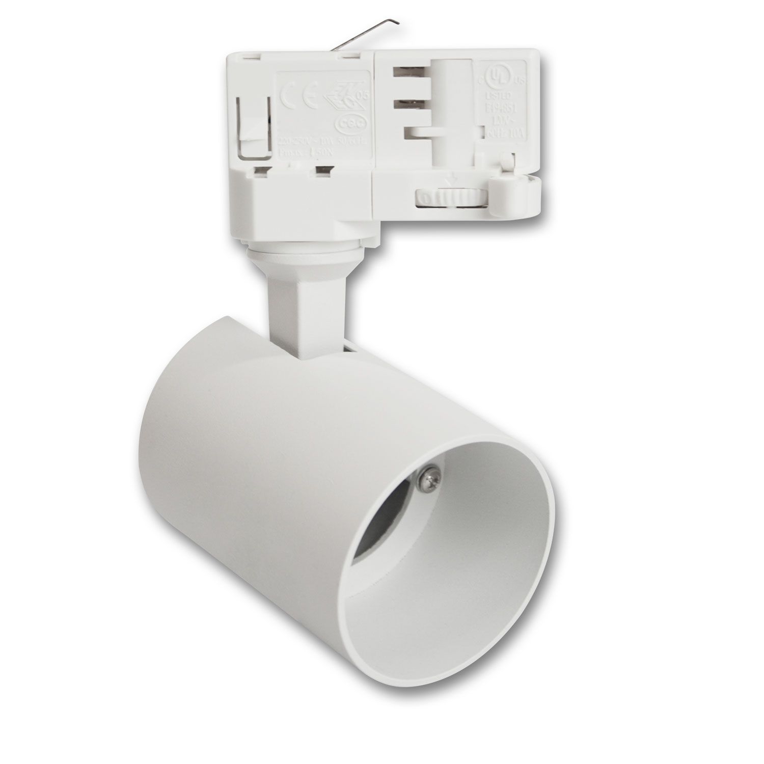 ISOLED 3-Phasen Schienen-Adapter Mini für GU10-Spots, weiß matt - 1