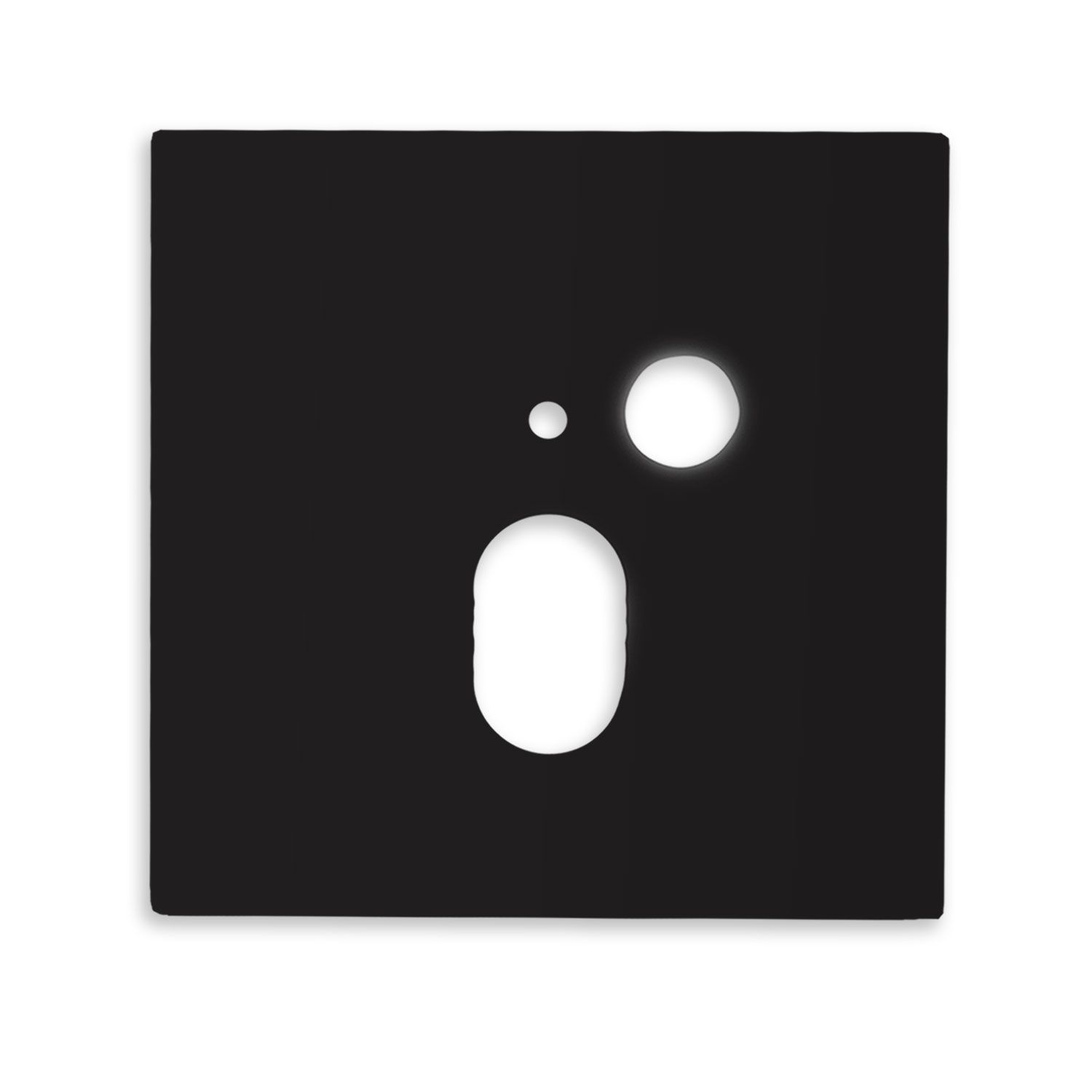 ISOLED Cover Aluminium eckig 1 schwarz, für Wandeinbauleuchte Sys-Wall68 mit PIR Sensor - 1