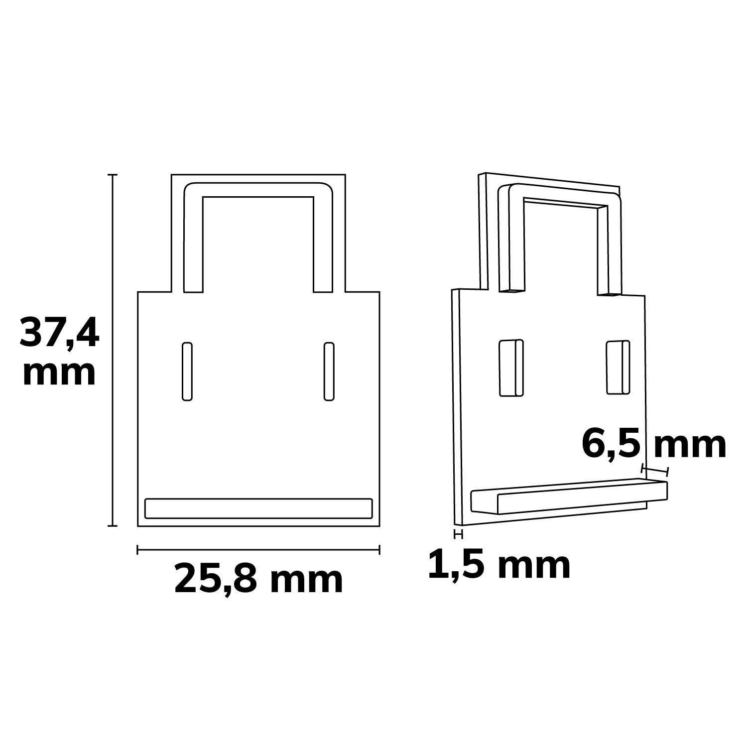ISOLED Endkappe außenliegend, schwarz für Track48 Schiene flat (H25) mit transluz. abgesetztem COVER, 2 STK - 3