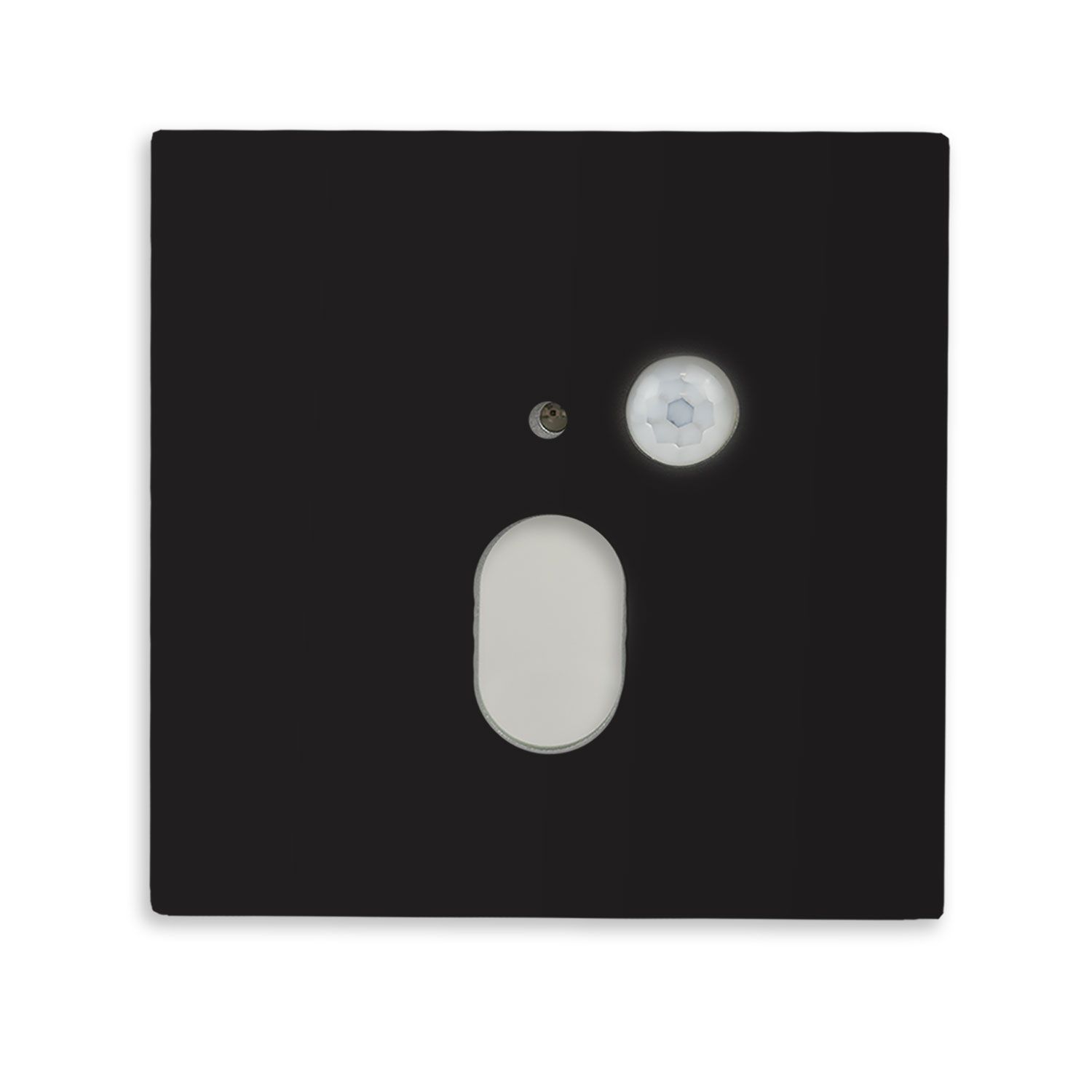 ISOLED Cover Aluminium eckig 1 schwarz, für Wandeinbauleuchte Sys-Wall68 mit PIR Sensor - 3