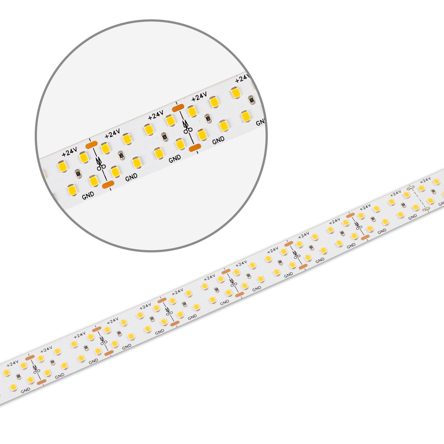 ISOLED LED CRI940 Flexband, 24V DC, 30W, 160lm/W, zweireihig, IP20, 4000K, 5m Rolle, 240 LED/m - 2