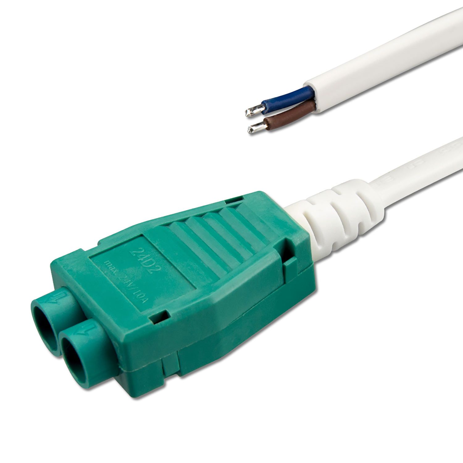 ISOLED Mini-Plug 2-fach Verteiler female, 1m, 2x0,75, IP54, weiß-grün, max. 48V/6A ISOLED Mini-Plug 2-fach Verteiler female, 1m, 2x0,75, IP54, weiß-grün, max. 48V/6A - 1