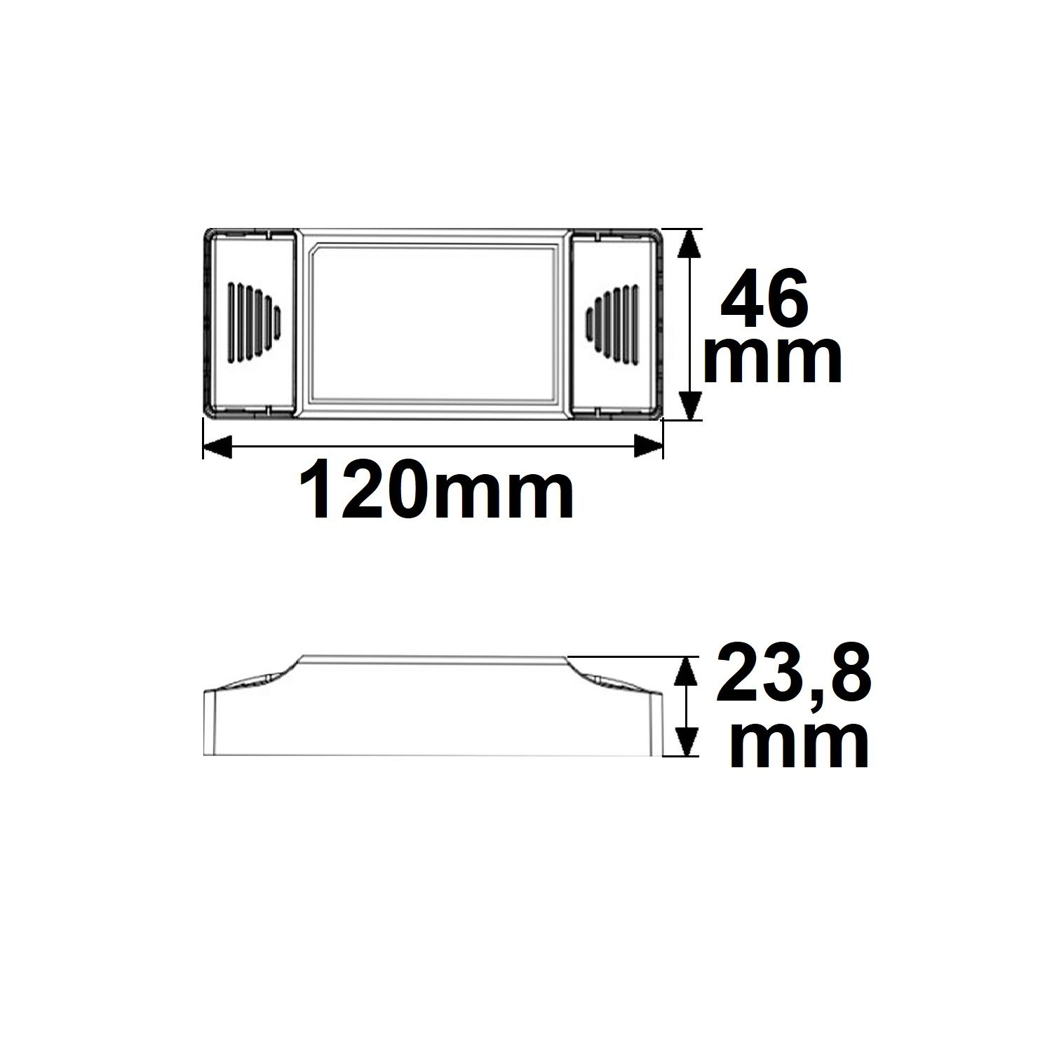 ISOLED LED Konstantstrom Trafo 100/180/270/350/440mA, 10W, Push/1-10V/DALI dimmbar - 2