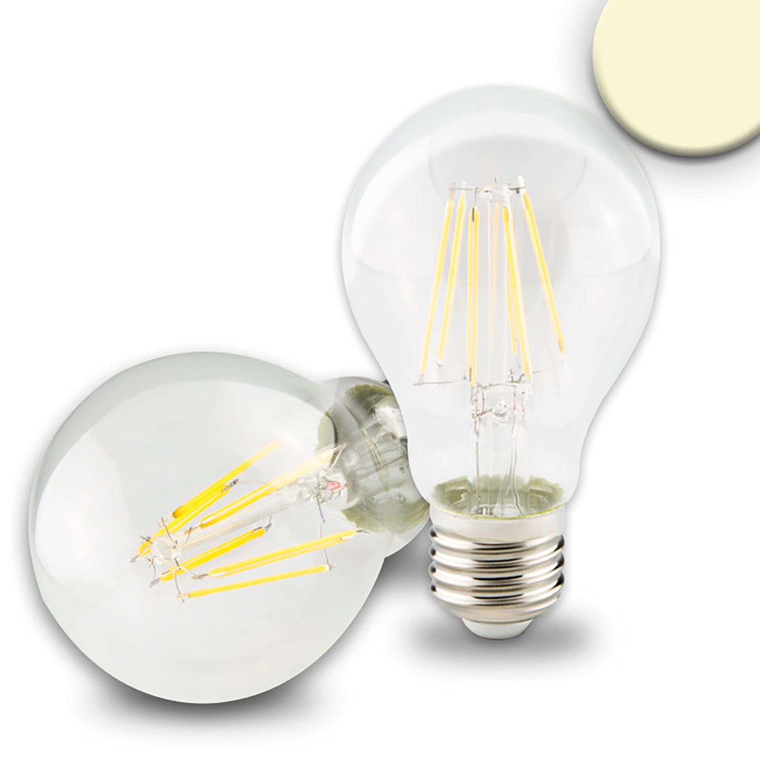 ISOLED E27 LED Birne, 5W, klar, warmweiß, dimmbar - 1