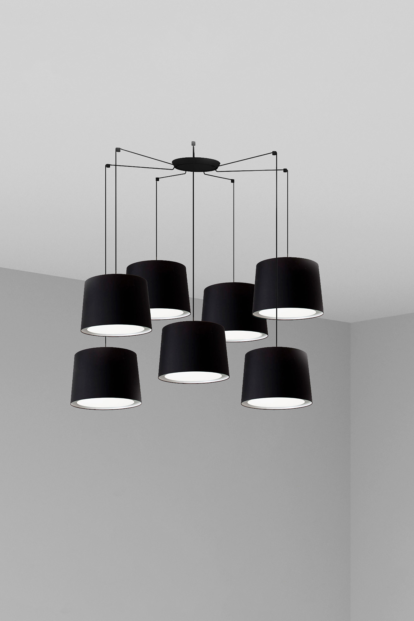 Faro CONGA 7L Schwarz Pendelleuchte Faro CONGA 7L Schwarz Pendelleuchte - 1