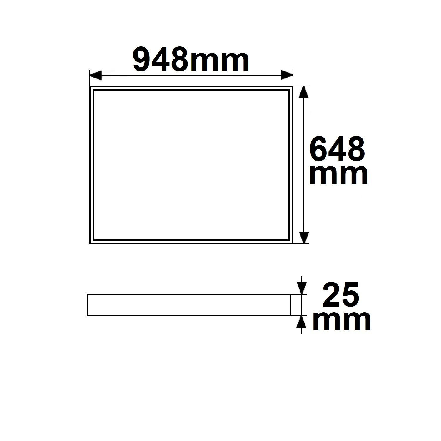 ISOLED LED Leuchtrahmen H25, Innenformat 592x892mm, 62W, weißdynamisch, CRI92 - 3