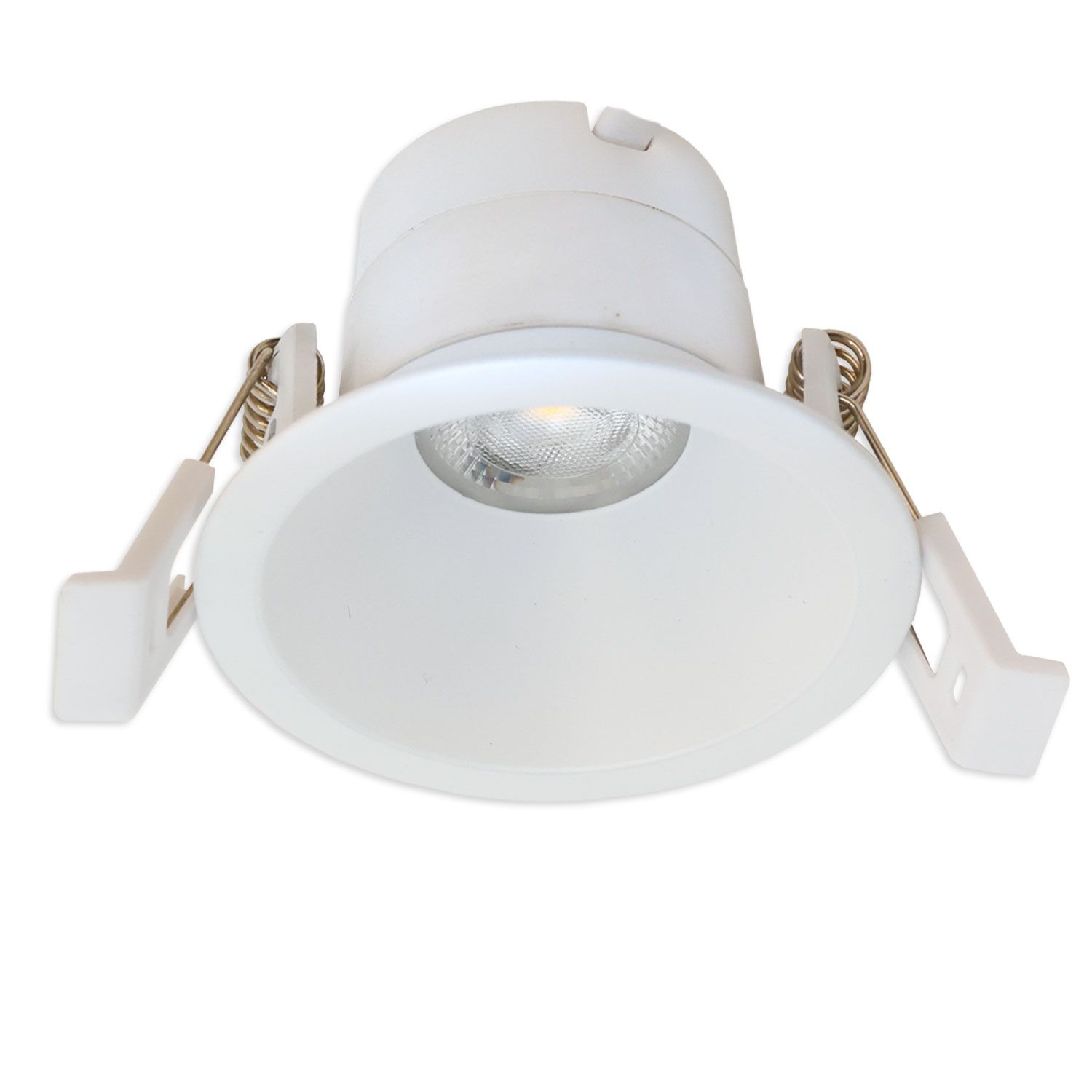 ISOLED LED Einbaustrahler BACK60, weiß matt, rund, 5W, CRI90, 2700K, rückversetzt, UGR