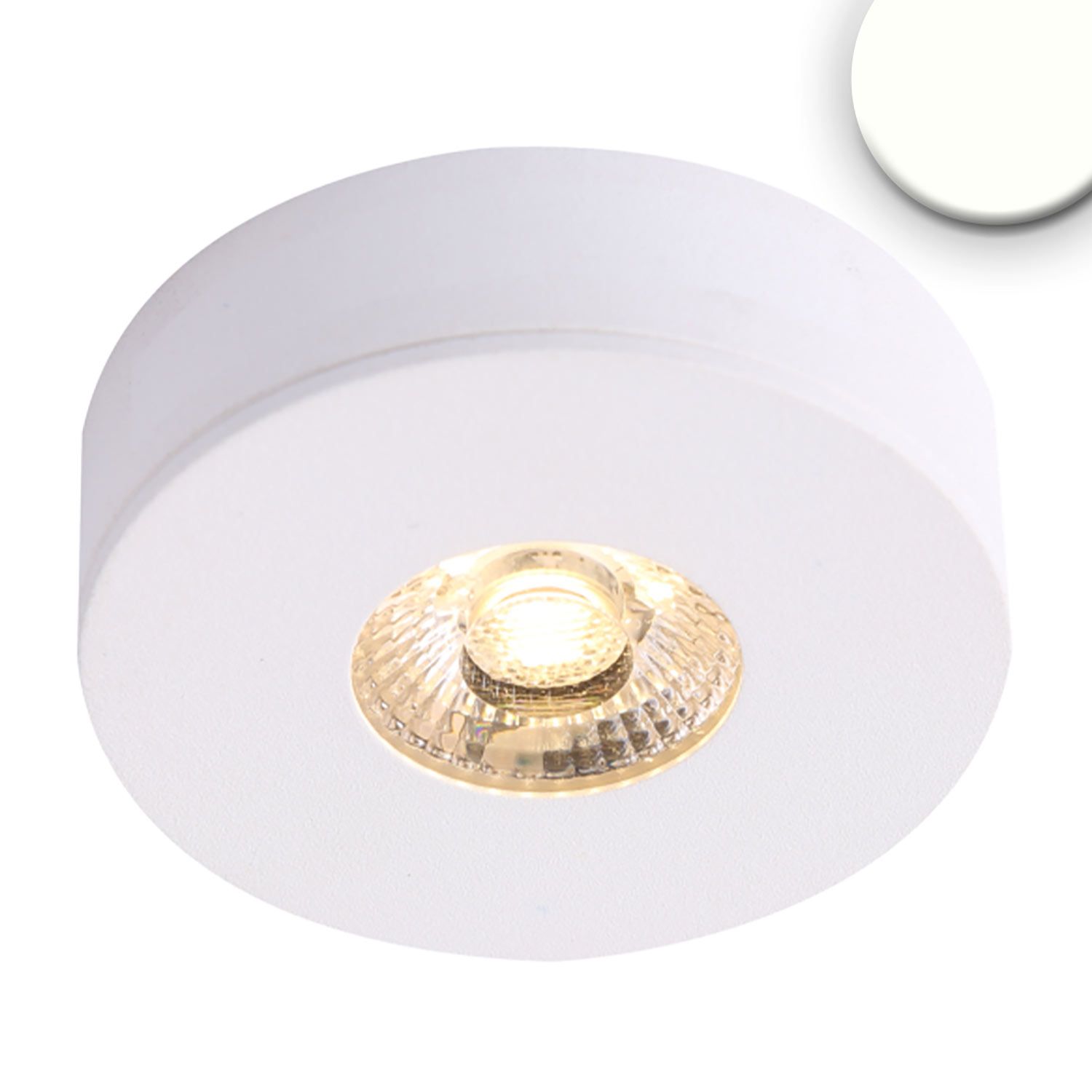 ISOLED LED Ein- und Unterbauleuchte MiniAMP weiß, 3W, 24V DC, neutralweiß, dimmbar - 1