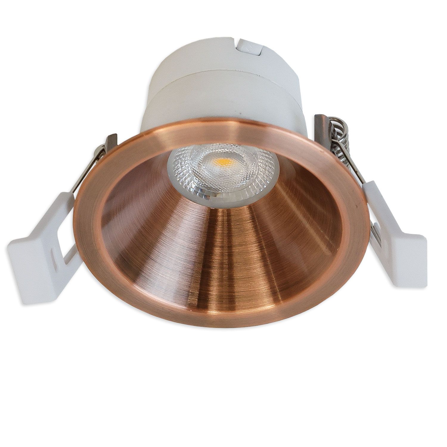 ISOLED LED Einbaustrahler BACK60, rosegold, rund, 5W, CRI90, 3000K, rückversetzt, UGR