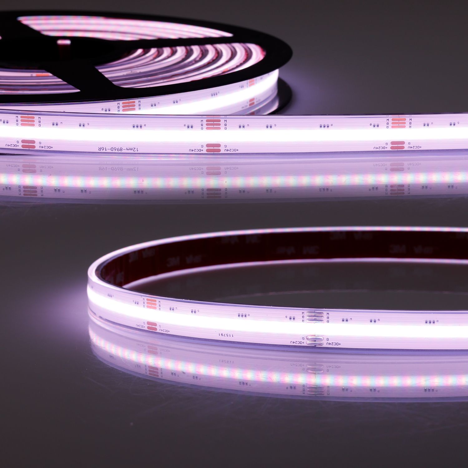 ISOLED LED AQUA COB RGB+3000K Linear Flexband, 24V DC, 20W, IP68, 5m Rolle, 896 LED/m - 1