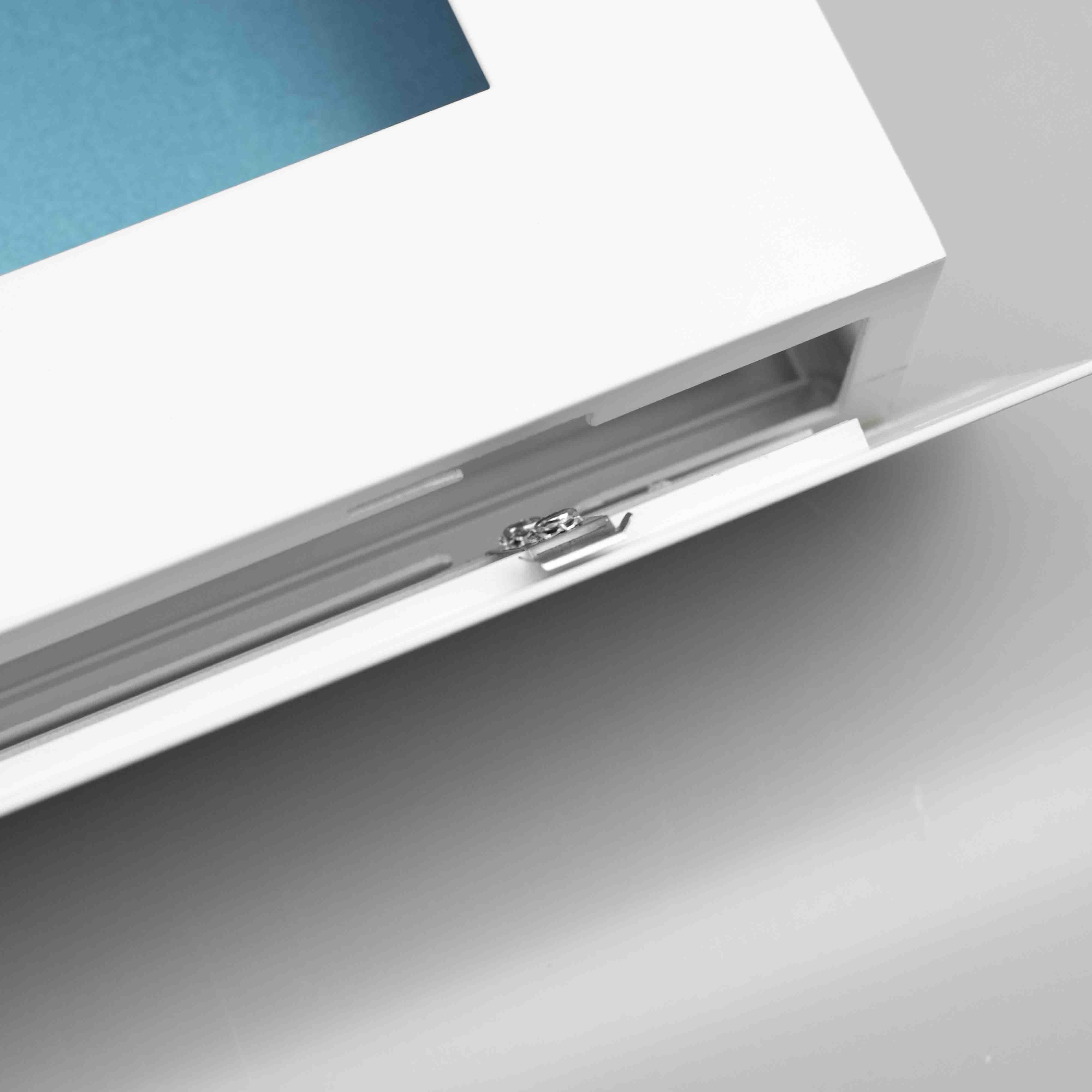 ISOLED Aufbaurahmen weiß RAL 9016, Höhe 5cm, für LED Panels 600x600, vormontiert zur Schnellmontage - 4
