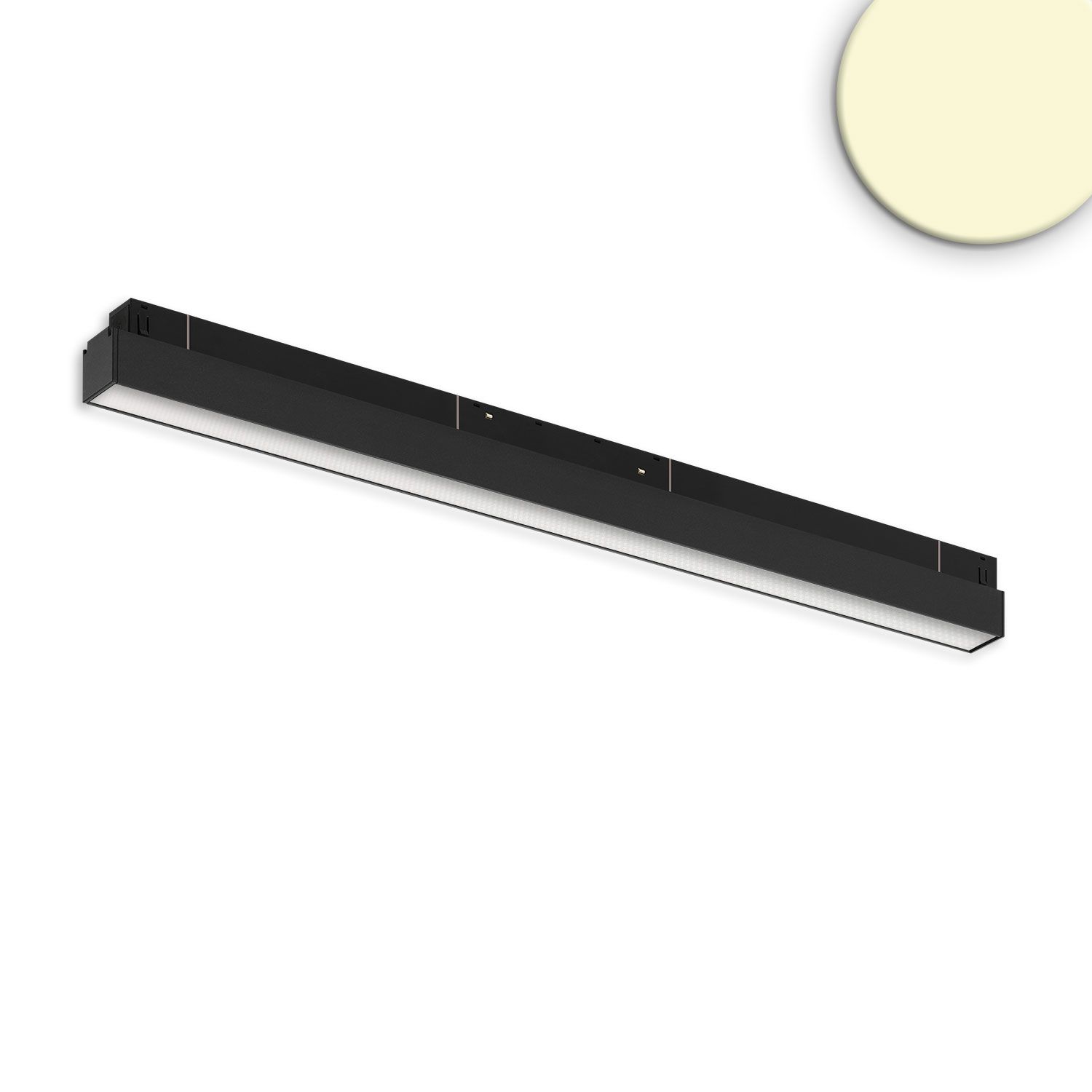 ISOLED Track48 Linearleuchte 60cm schwarz, 20W, 120°, 48V, 3000K, CRI90, prismatisch, Line+, DALI dimmbar - 1