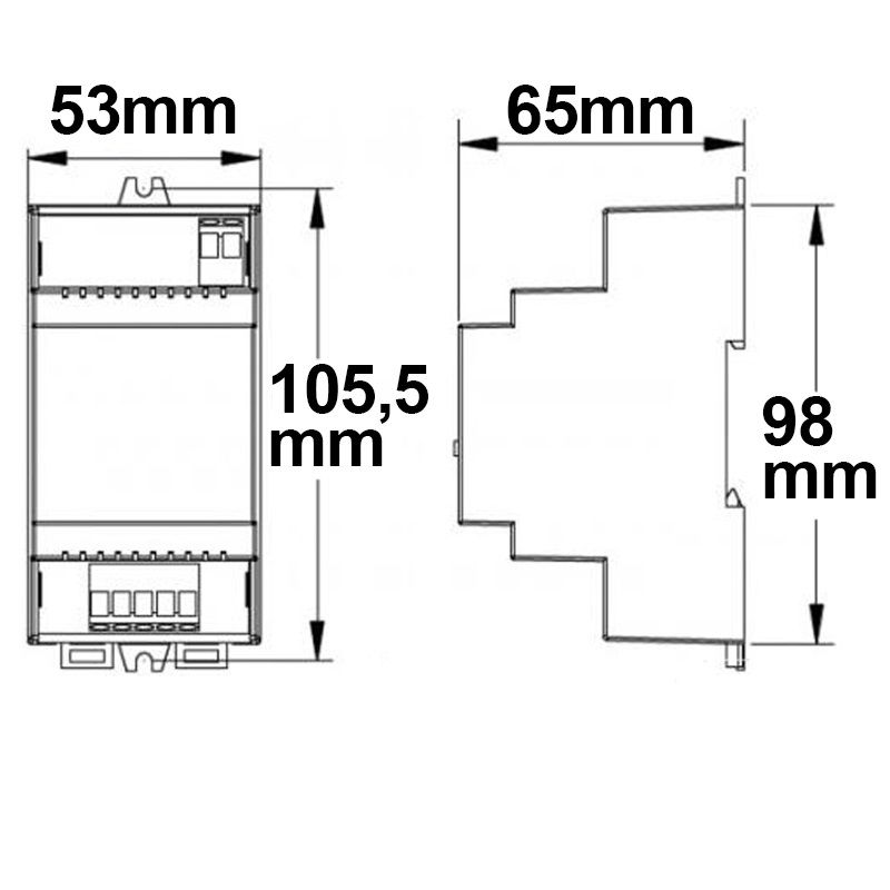ISOLED Sys-One Hutschienen Funk PWM-Dimmer, 4 Kanal, 12-36V 4x5A - 2