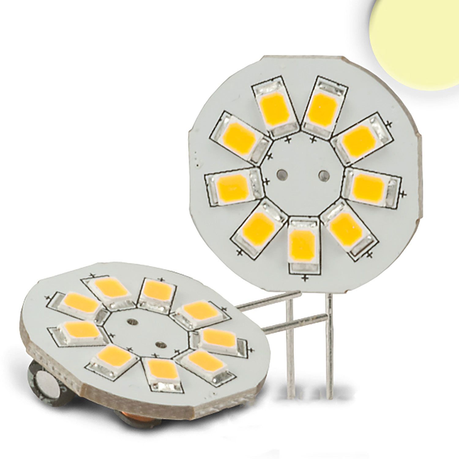 ISOLED G4 LED 9SMD, 1,5W, warmweiß, Pin seitlich ISOLED G4 LED 9SMD, 1,5W, warmweiß, Pin seitlich - 1