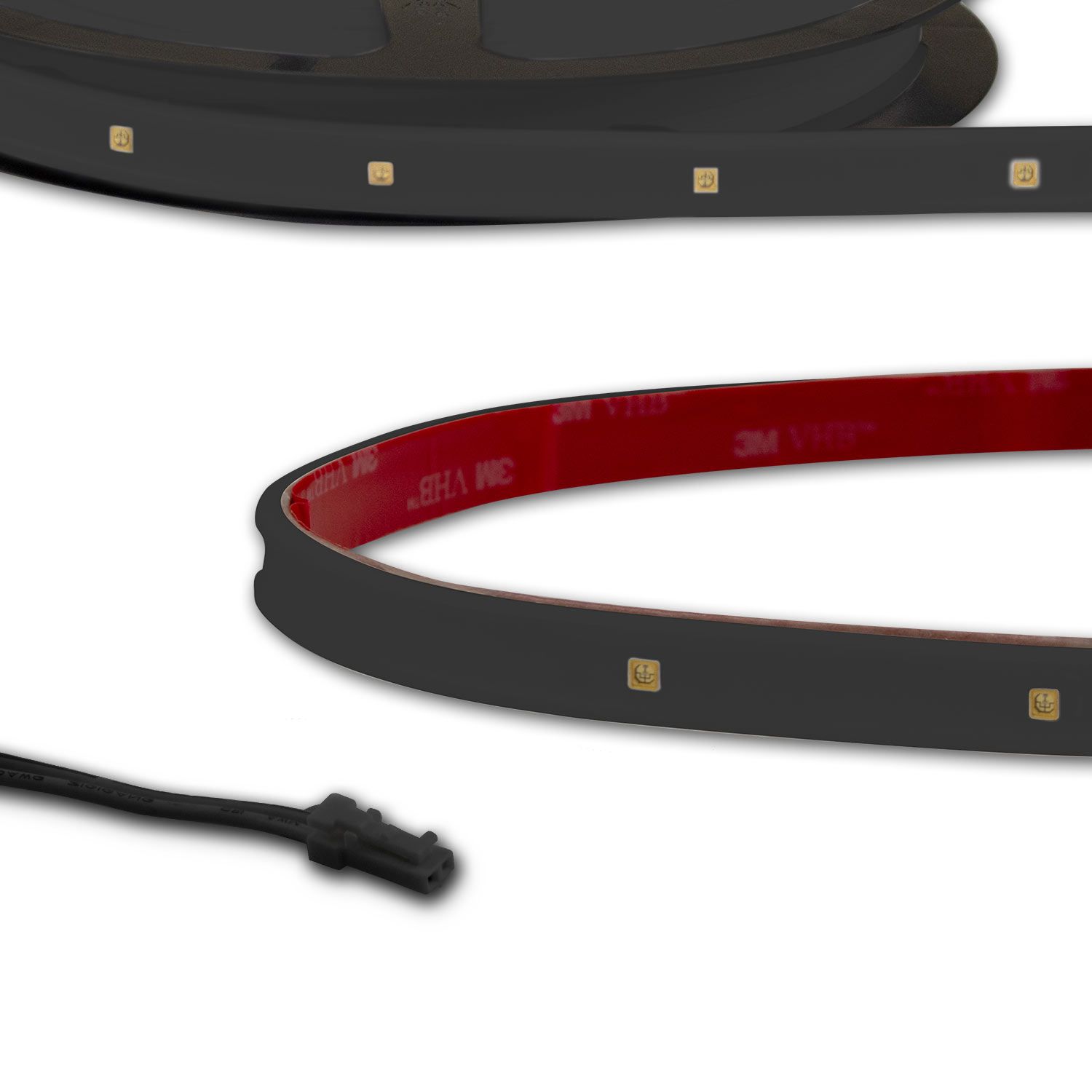 ISOLED LED UV-C MiniAMP Flexband 270nm, 12V DC, 6W, IP54, 116cm, schwarz, eins. Kabel + maleAMP, 12 LED/m ISOLED LED UV-C MiniAMP Flexband 270nm, 12V DC, 6W, IP54, 116cm, schwarz, eins. Kabel + maleAMP, 12 LED/m - 1