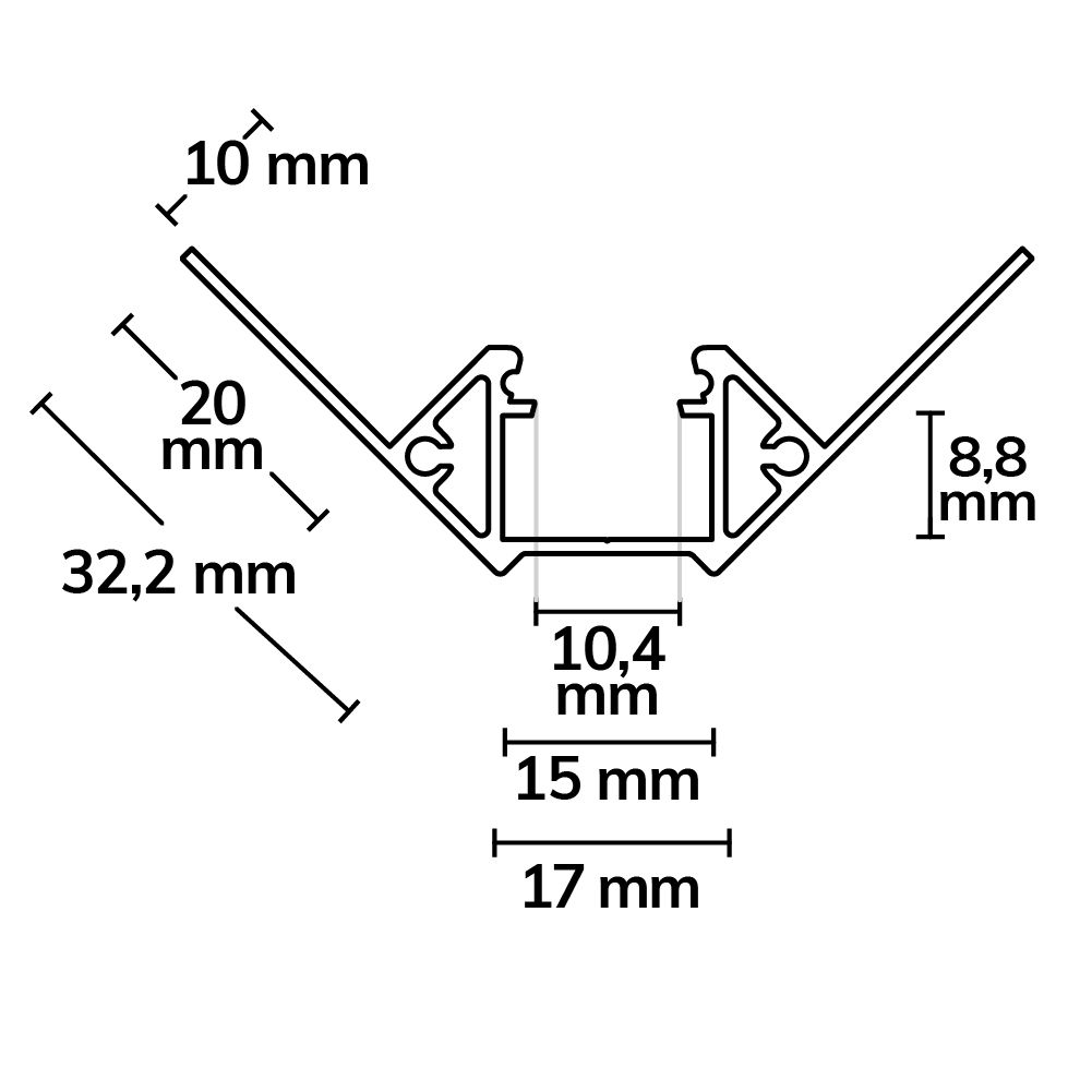 ISOLED LED Fliesenprofil Inneneck, 300cm - 3