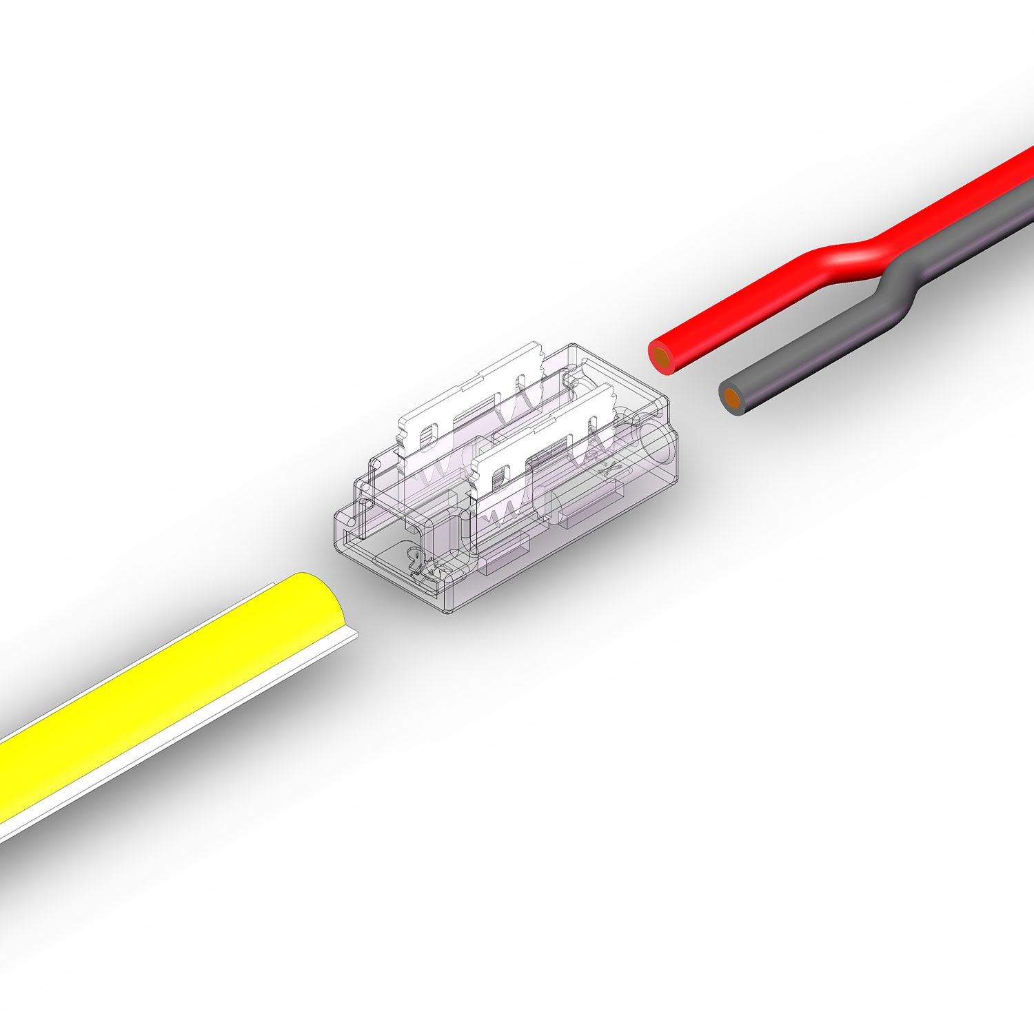 ISOLED Kontakt-Kabelanschluss (max. 4A/0,5qmm) K2-25 für 2-pol. IP20 Flexstripes mit Breite 5mm - 2
