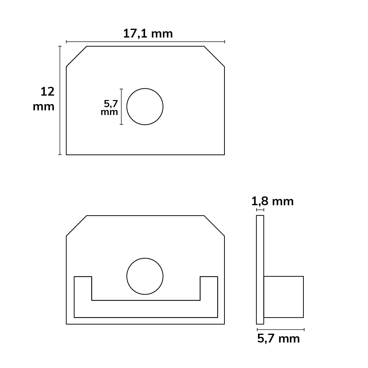 ISOLED Endkappe E201 für LED Fliesen T-Profil, mit Kabeldurchführung, 1STK - 3