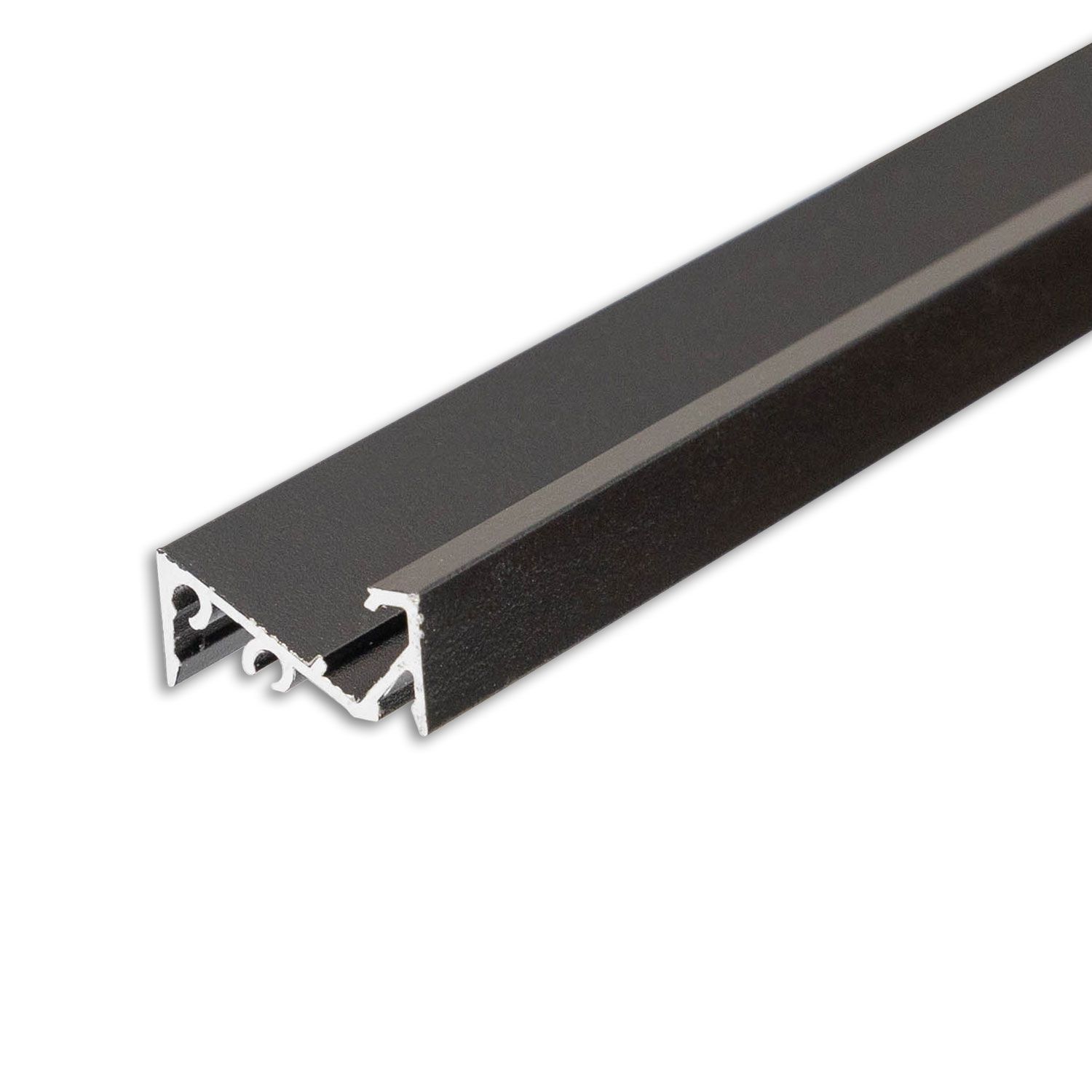 ISOLED LED Aufbauprofil FURNIT6 S Aluminium schwarz RAL 9005, 200cm - 1