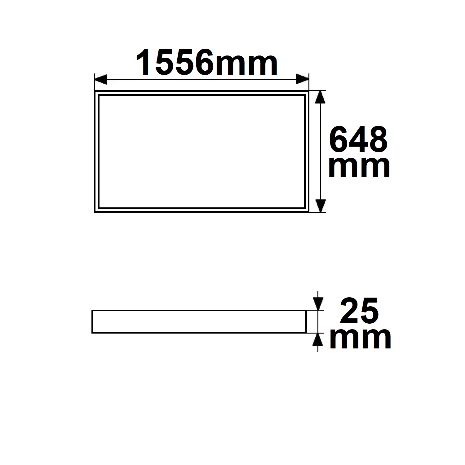ISOLED LED Leuchtrahmen H25, Innenformat 592x1500mm, 86W, weißdynamisch, CRI92 - 4