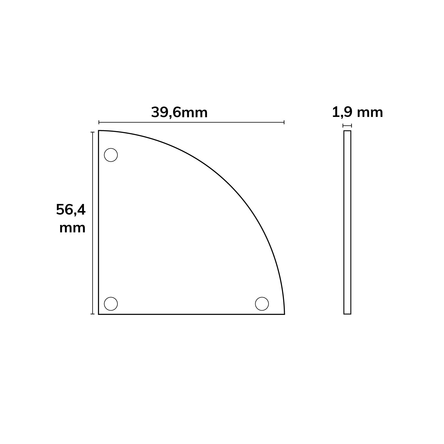 ISOLED Endkappe EC55 Alu für CORNER20(m. COVER17), rechts/links, 2 STK, inkl. Schrauben - 2