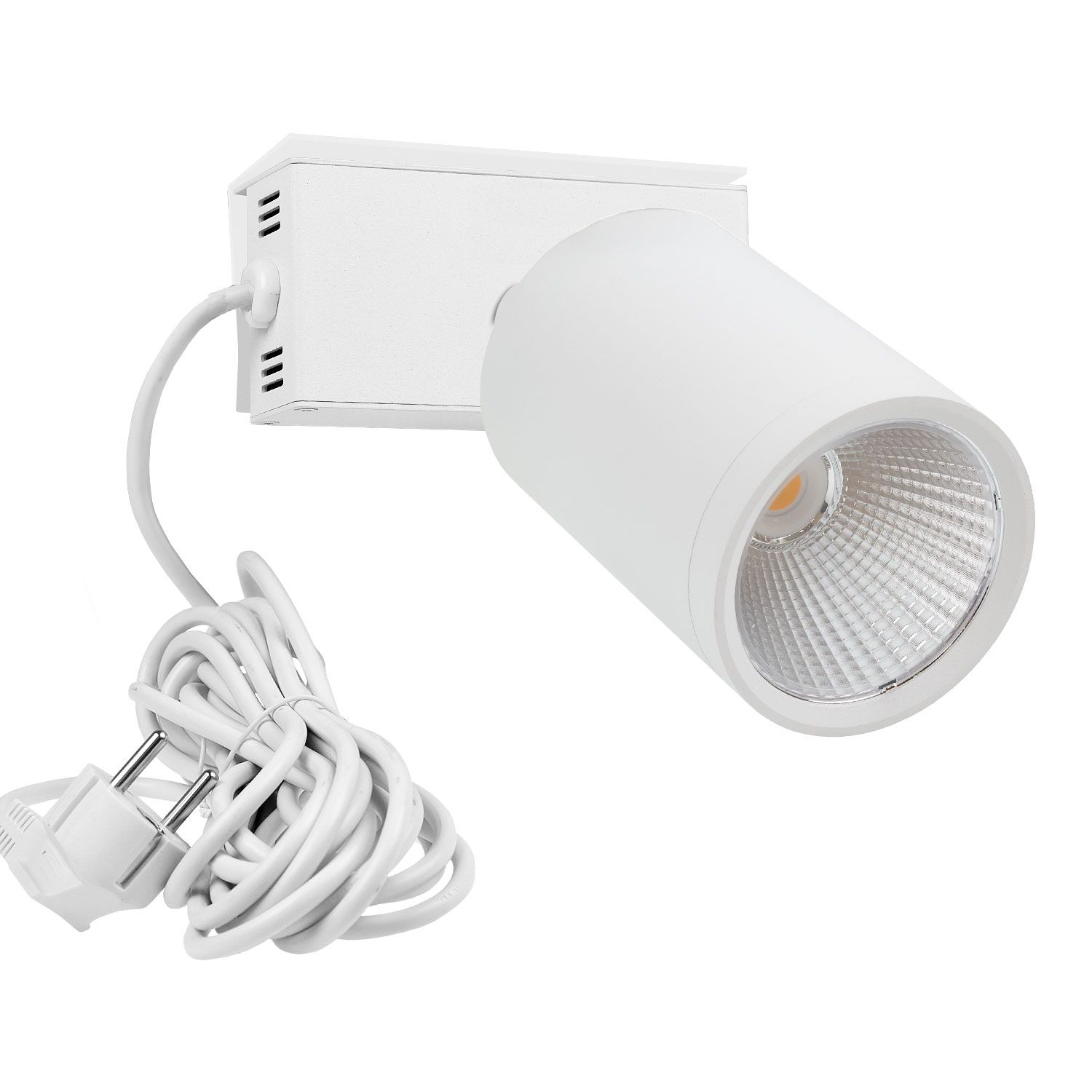 ISOLED LED Strahler mit Montagebügel und Schukostecker, 40W, 36°, schwenkbar, weiß matt, 4000K, CRI>90 ISOLED LED Strahler mit Montagebügel und Schukostecker, 40W, 36°, schwenkbar, weiß matt, 4000K, CRI>90 - 1