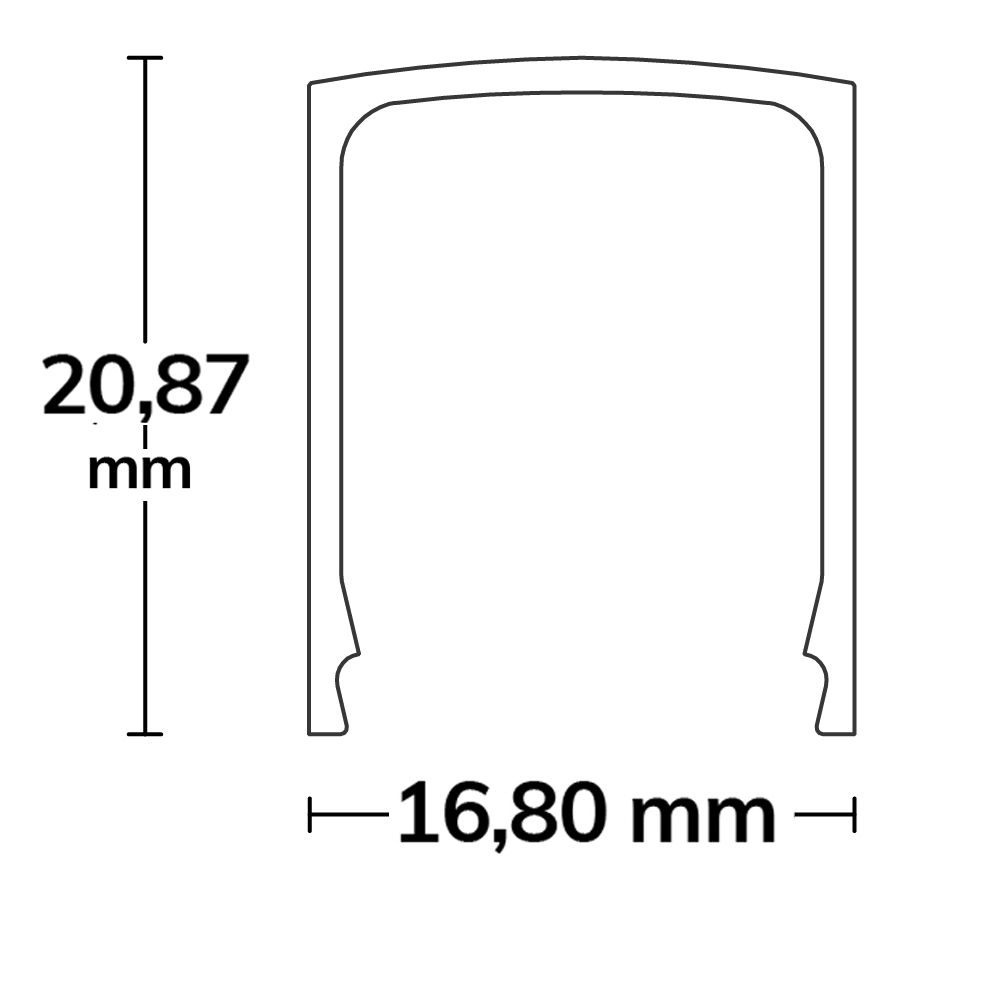 ISOLED Abdeckung COVER4 opal/satiniert 200cm für Profil SURF12 RAIL/BORDERLESS (FLAT) - 2
