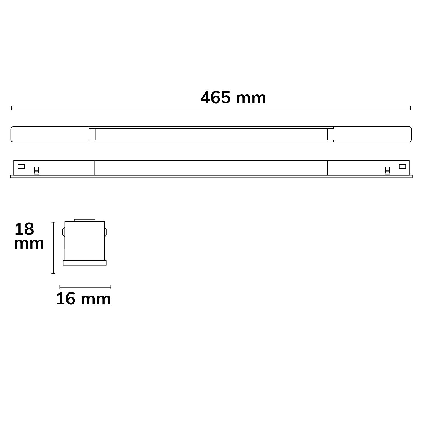 ISOLED Track48 Leuchte Mini Linear, schwarz, 42cm, 10W, prismatisch, 48V DC, 3000K, CRI90 - 3