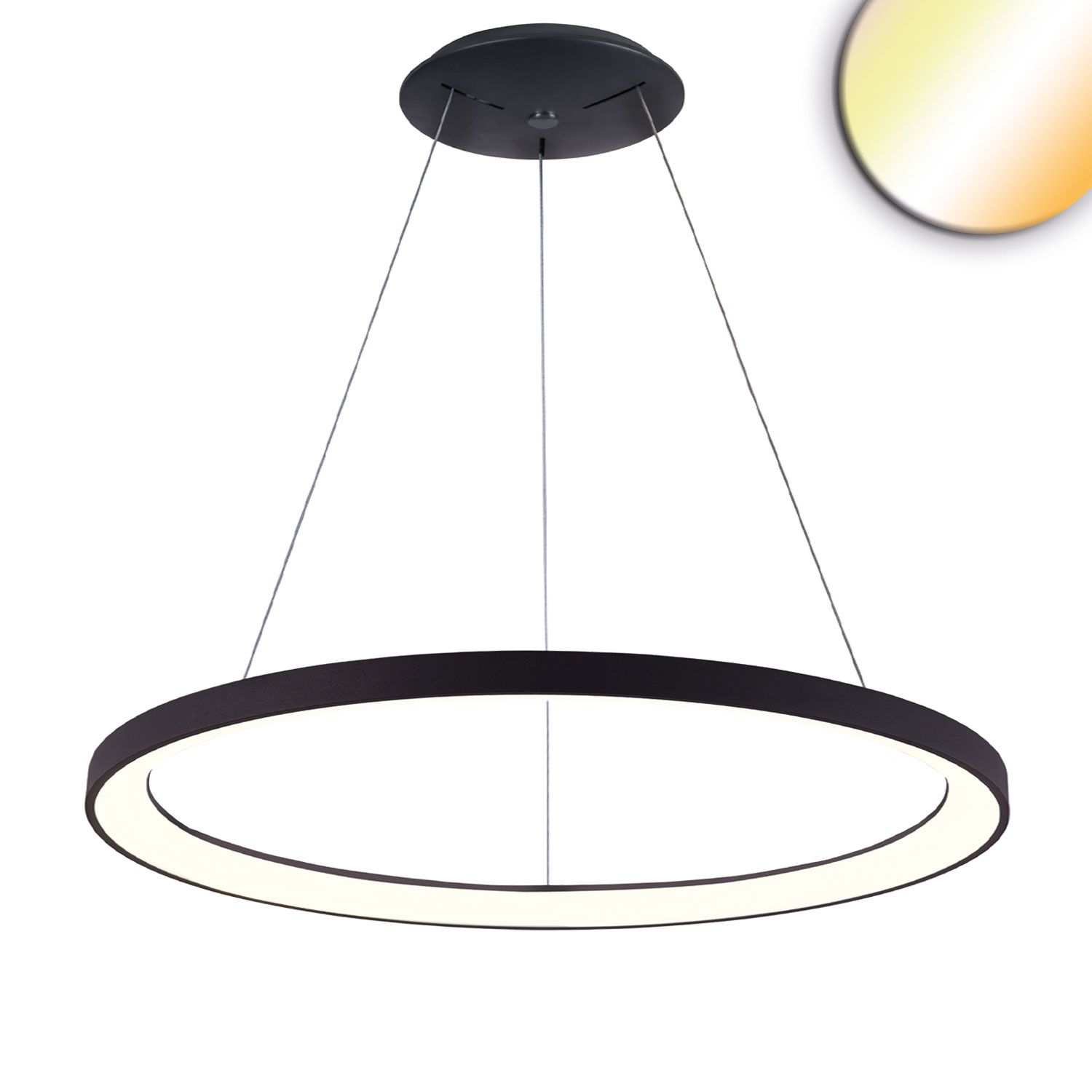 ISOLED LED Hängeleuchte Orbit 780, schwarz, 60W, rund, ColorSwitch 3000|3500|4000K, dimmbar - 1