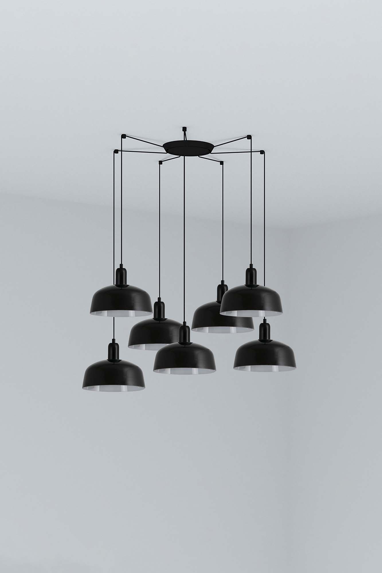 Faro TATAWIN M Metall 7L Pendelleuchte schwarz - 1