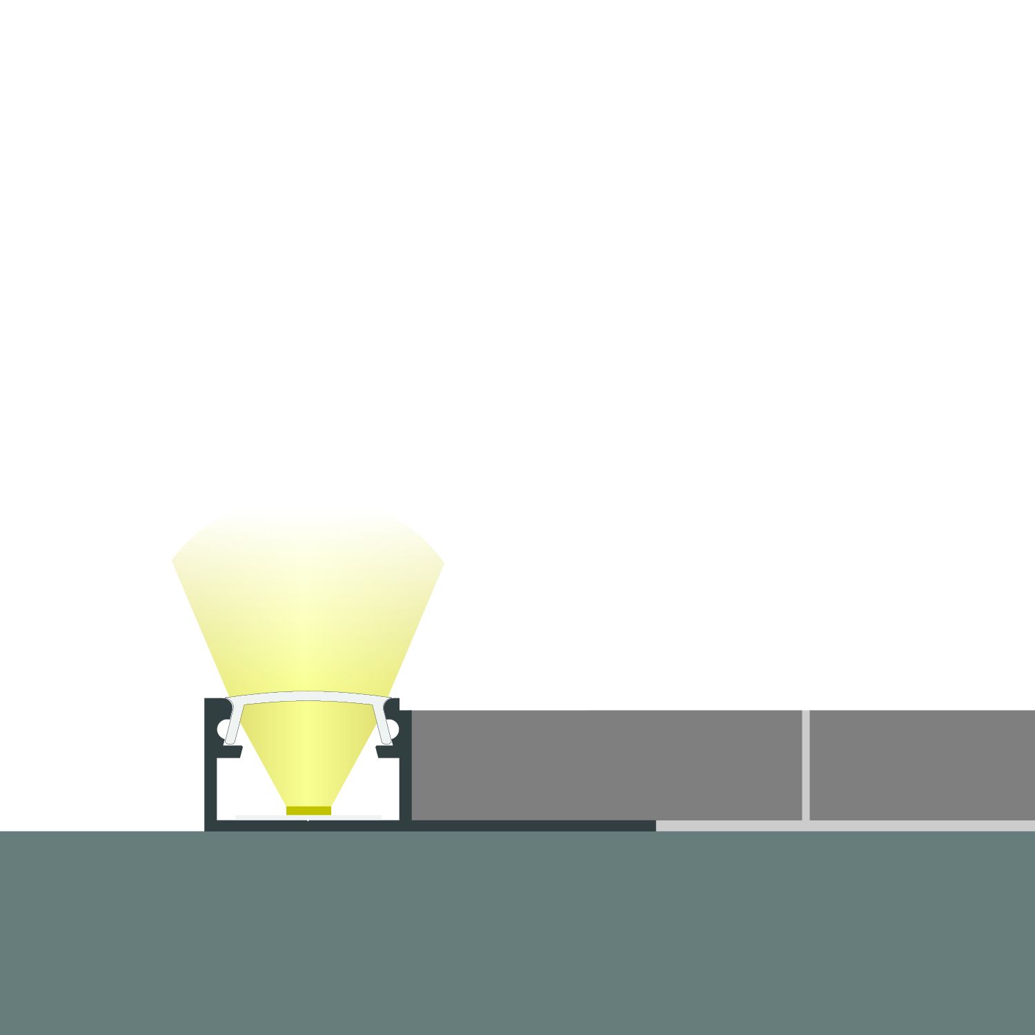 ISOLED LED Fliesenprofil Abschluss, 250cm - 5