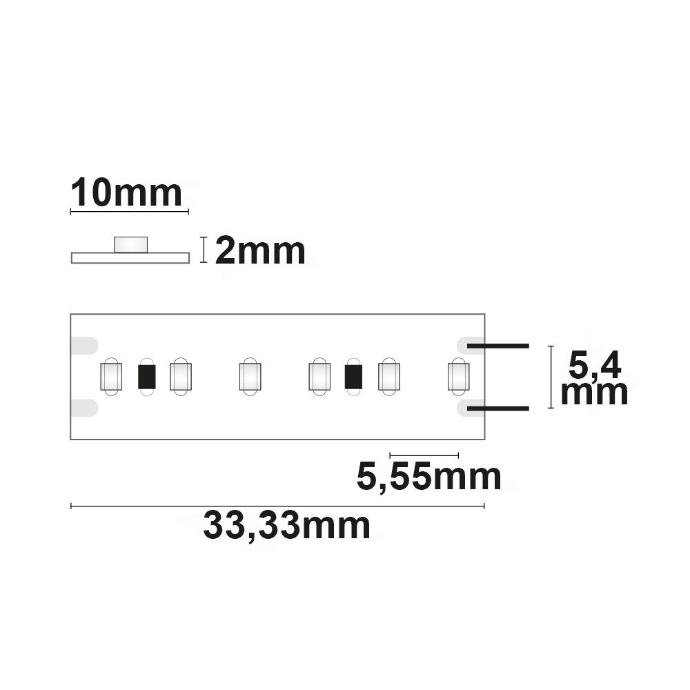 ISOLED LED CRI930 Linear10 Flexband, 24V DC, 6W, IP20, 3000K, 20m Rolle, 180 LED/m - 3
