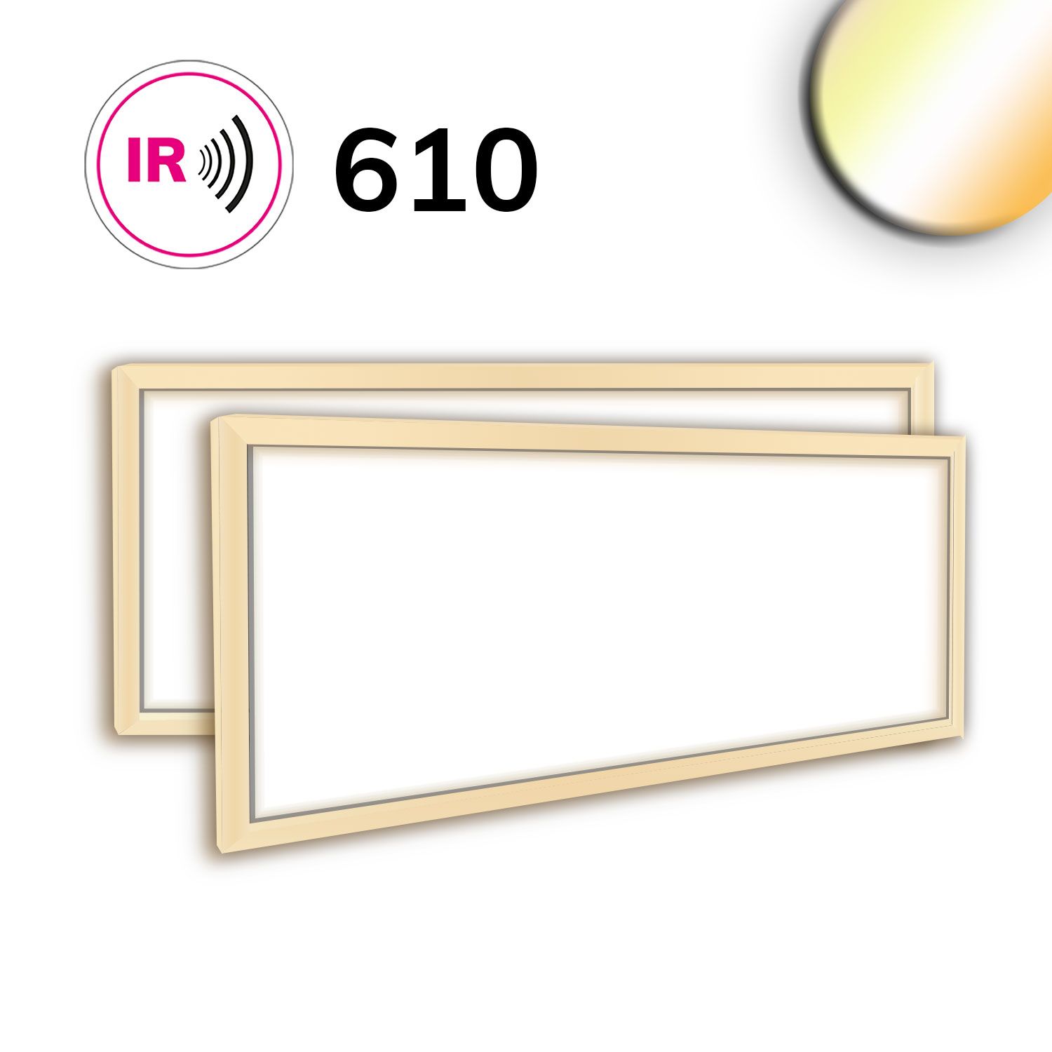 ISOLED LED Leuchtrahmen H25, Innenformat 500x1192mm, 70W, weißdynamisch, CRI92 - 1