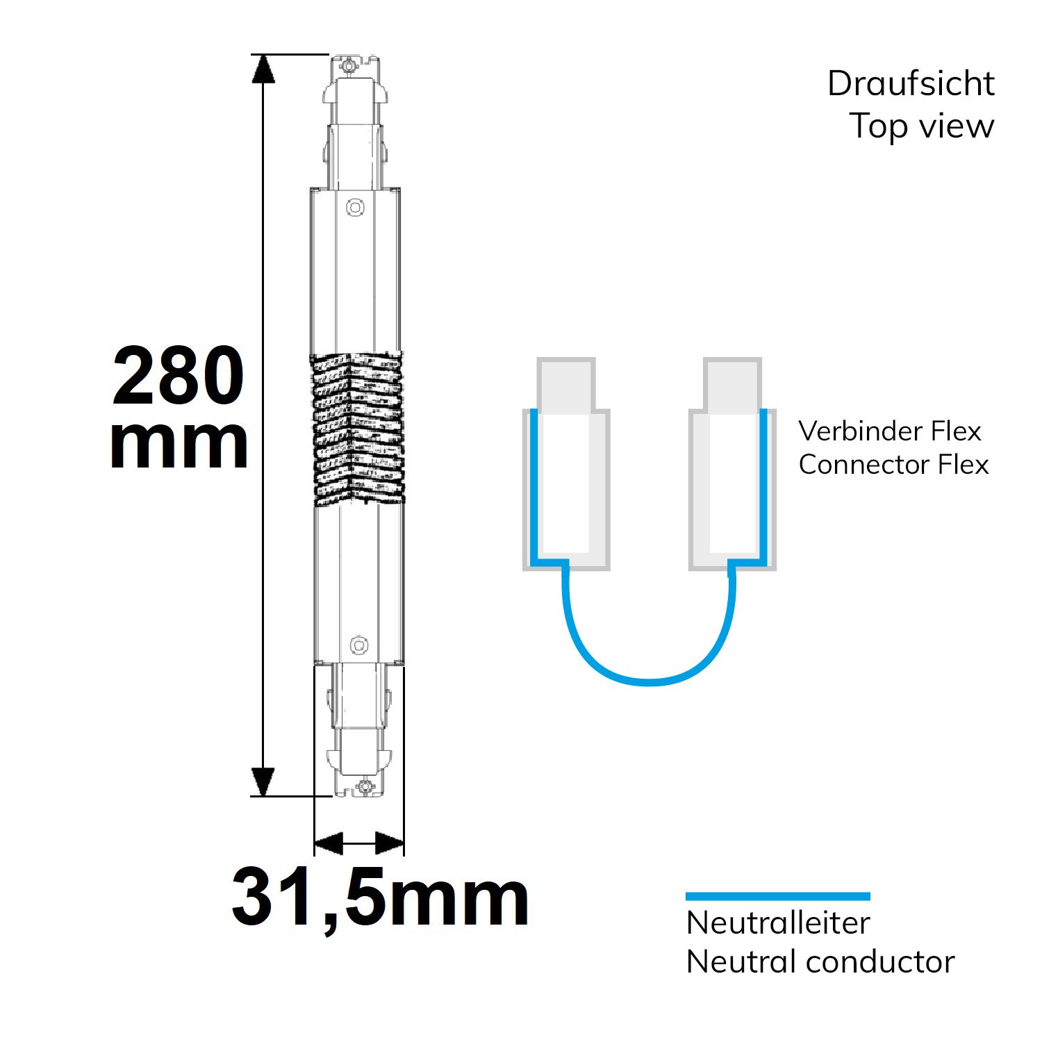 ISOLED 3-Phasen DALI Flex-Verbinder, schwarz - 2