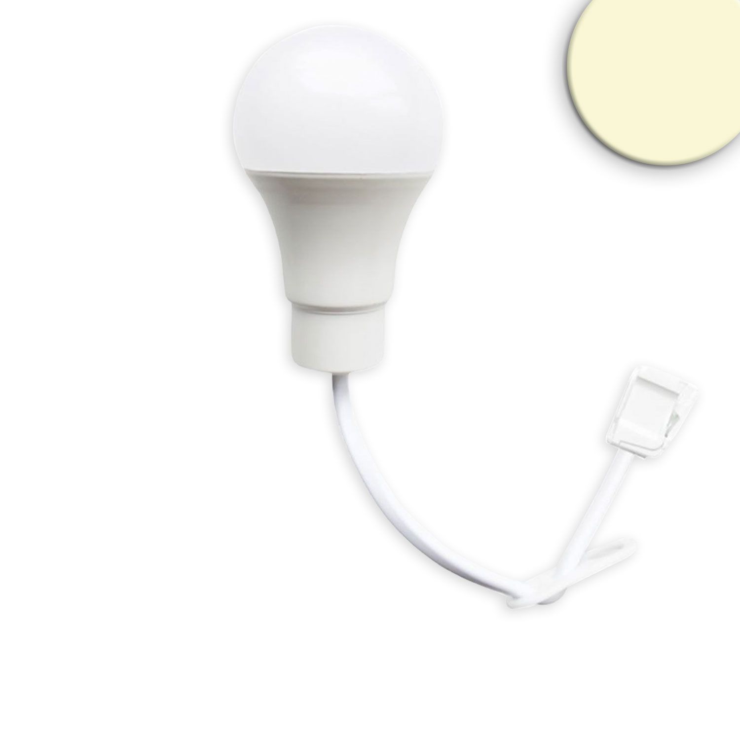 ISOLED Baufassung E27 SET mit Federklemme, Öse und fix montierte LED bulb 9W, warmweiß ISOLED Baufassung E27 SET mit Federklemme, Öse und fix montierte LED bulb 9W, warmweiß - 1