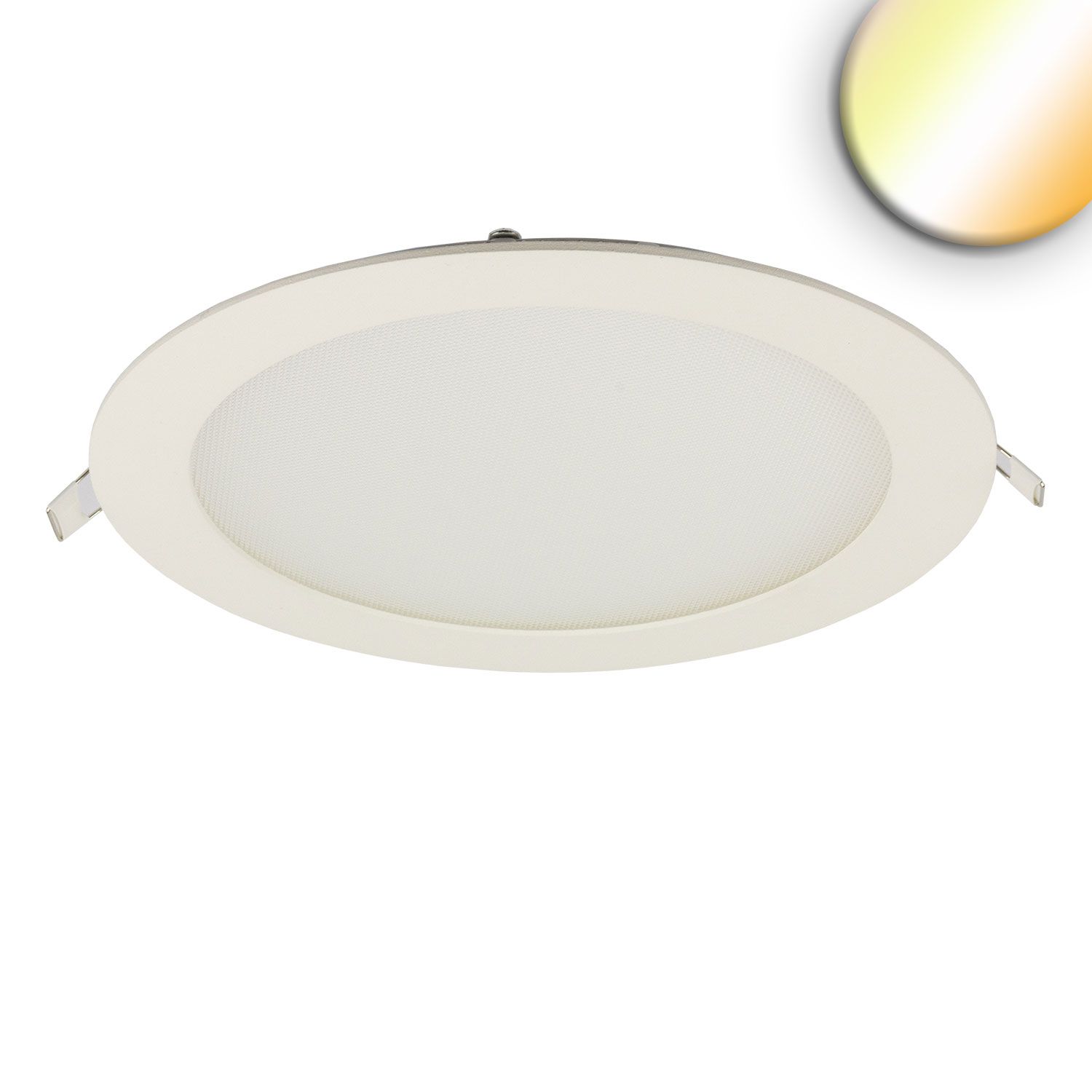 ISOLED LED Downlight, 18W, rund ultraflach weiß, 225mm, ColorSwitch 3000|3500|4000K, dimmbar - 1